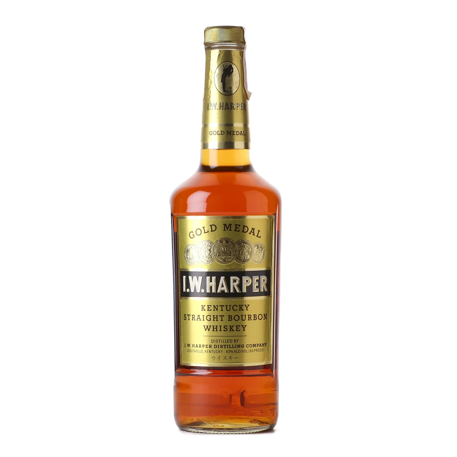 I.W. Harper Gold Medal Bourbon Whiskey, Official Bottling, 43% whisky bottle