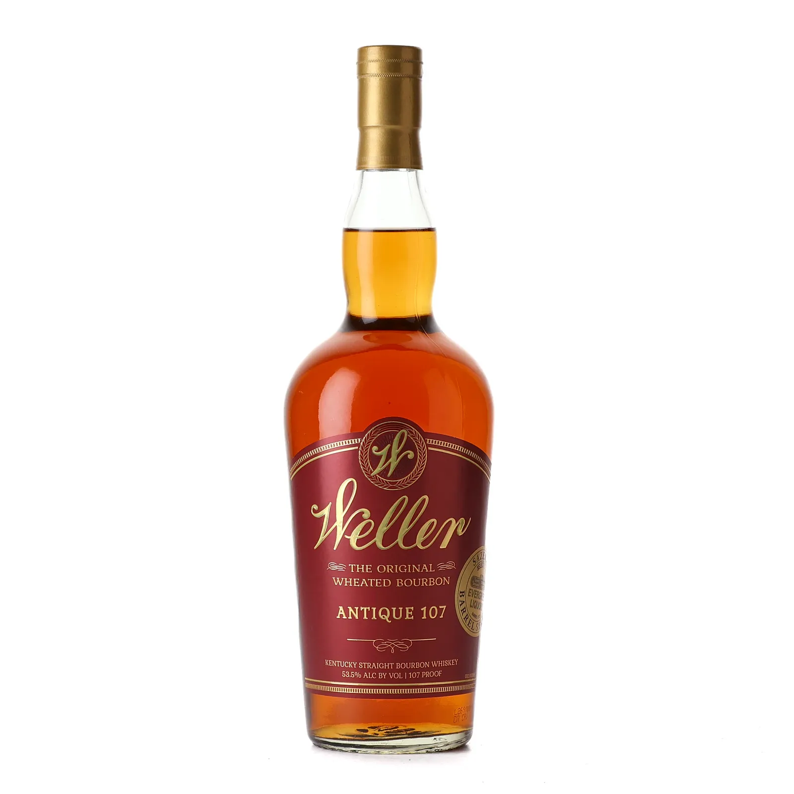 W.L. Weller Antique 107 'Cox's & Evergreen' Private Barrel Selection, Cask #172, 2026, 53.5% whisky bottle