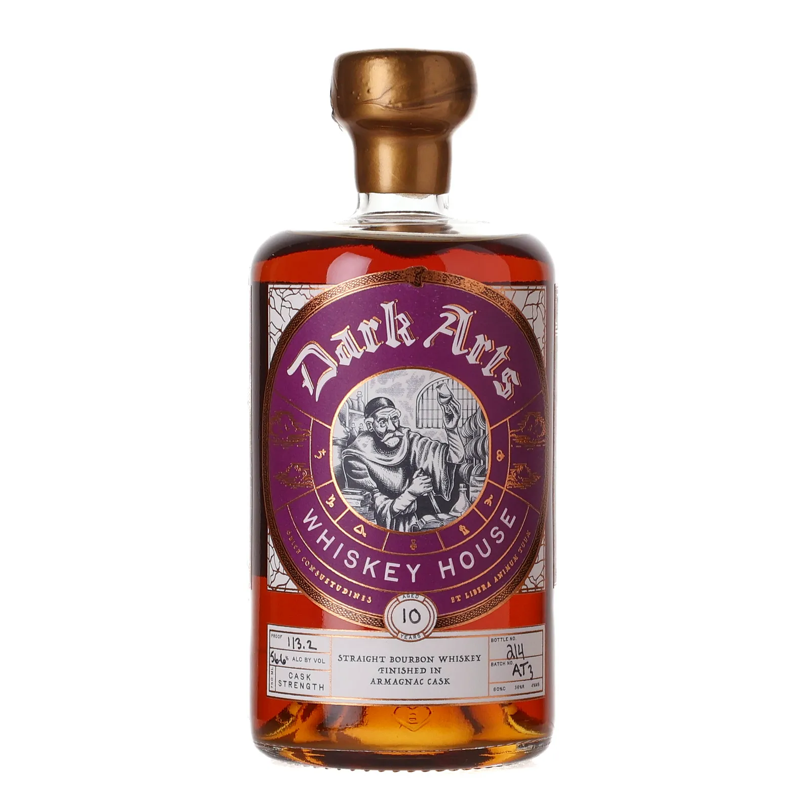 Dark Arts Cask Strength Bourbon 'Spec's' 10 Year Old, Armagnac Cask, Batch No. AT3, Dark Arts, 56.6% whisky bottle