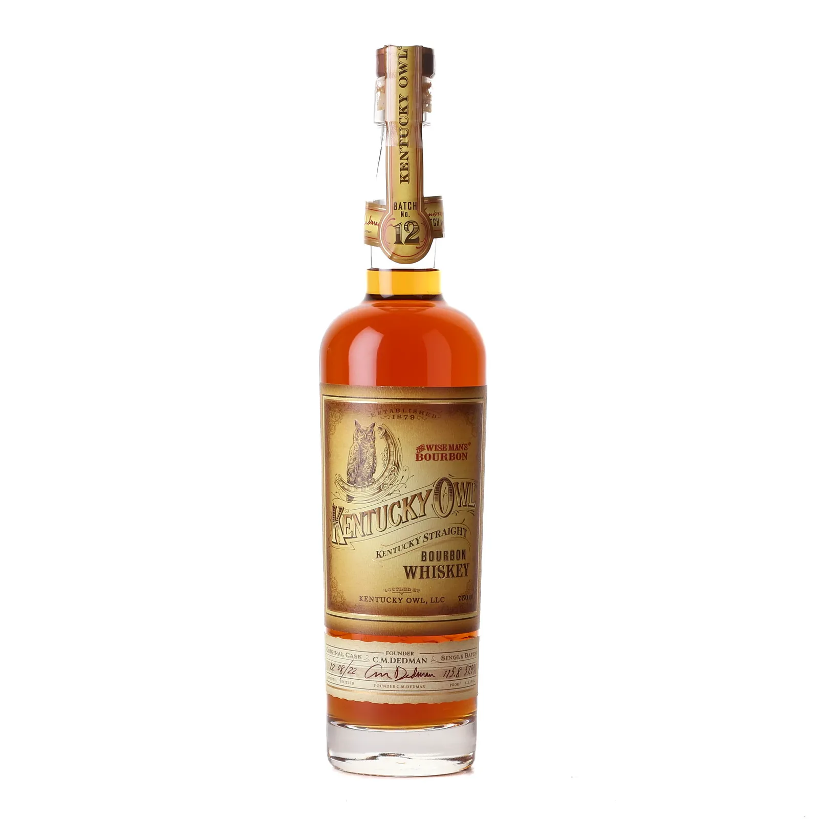 Kentucky Owl Bourbon Batch No. 12, 2022, 57.9% whisky bottle