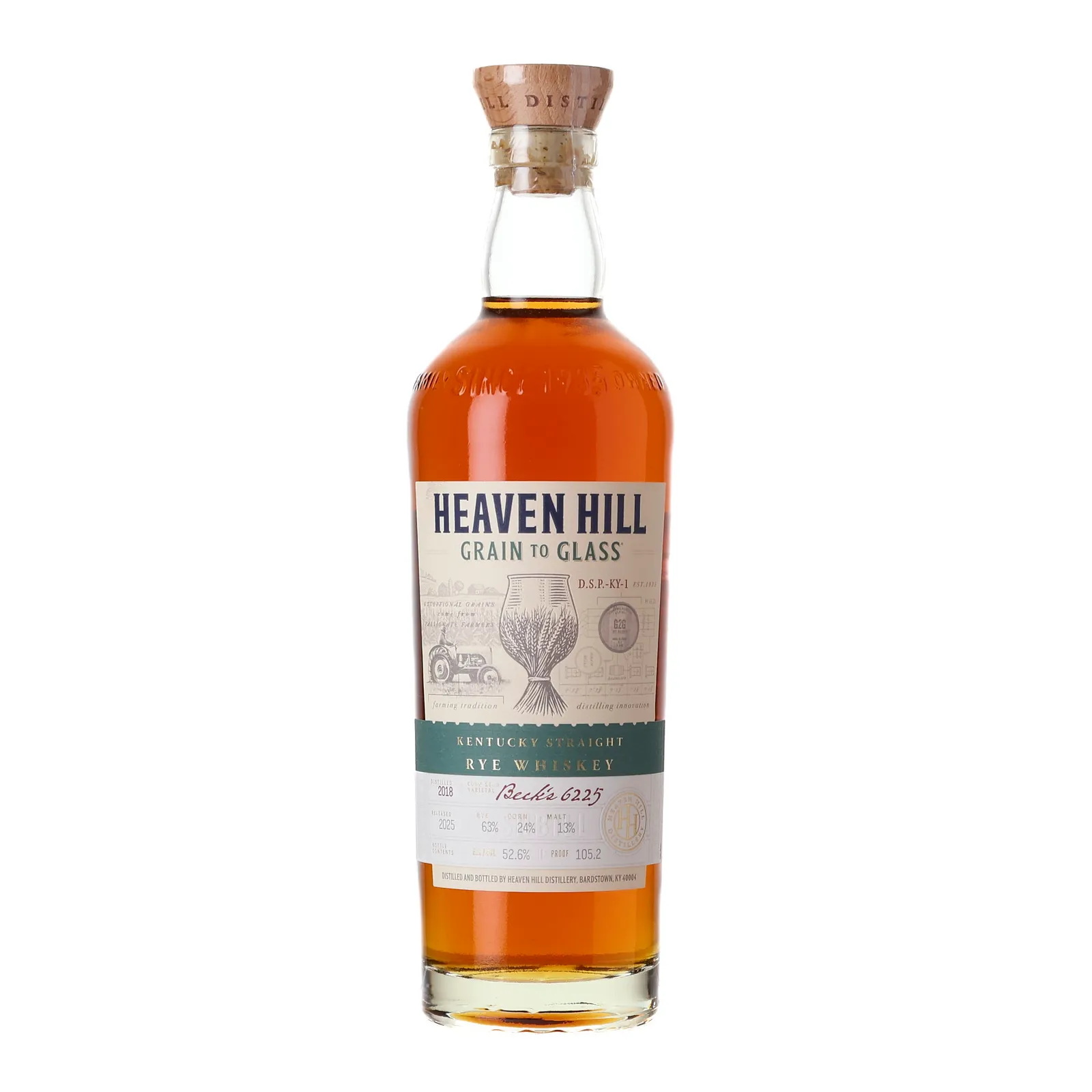 Heaven Hill Grain to Glass Rye 6 Year Old, 2025, 52.6% whisky bottle