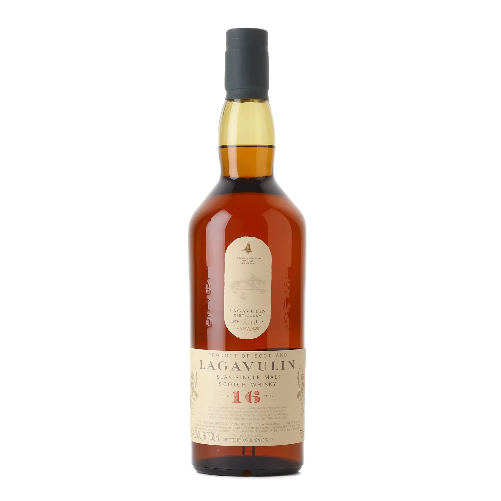 Lagavulin 16 Year Old, Bourbon & Sherry Cask, 43%, 75cl whisky bottle