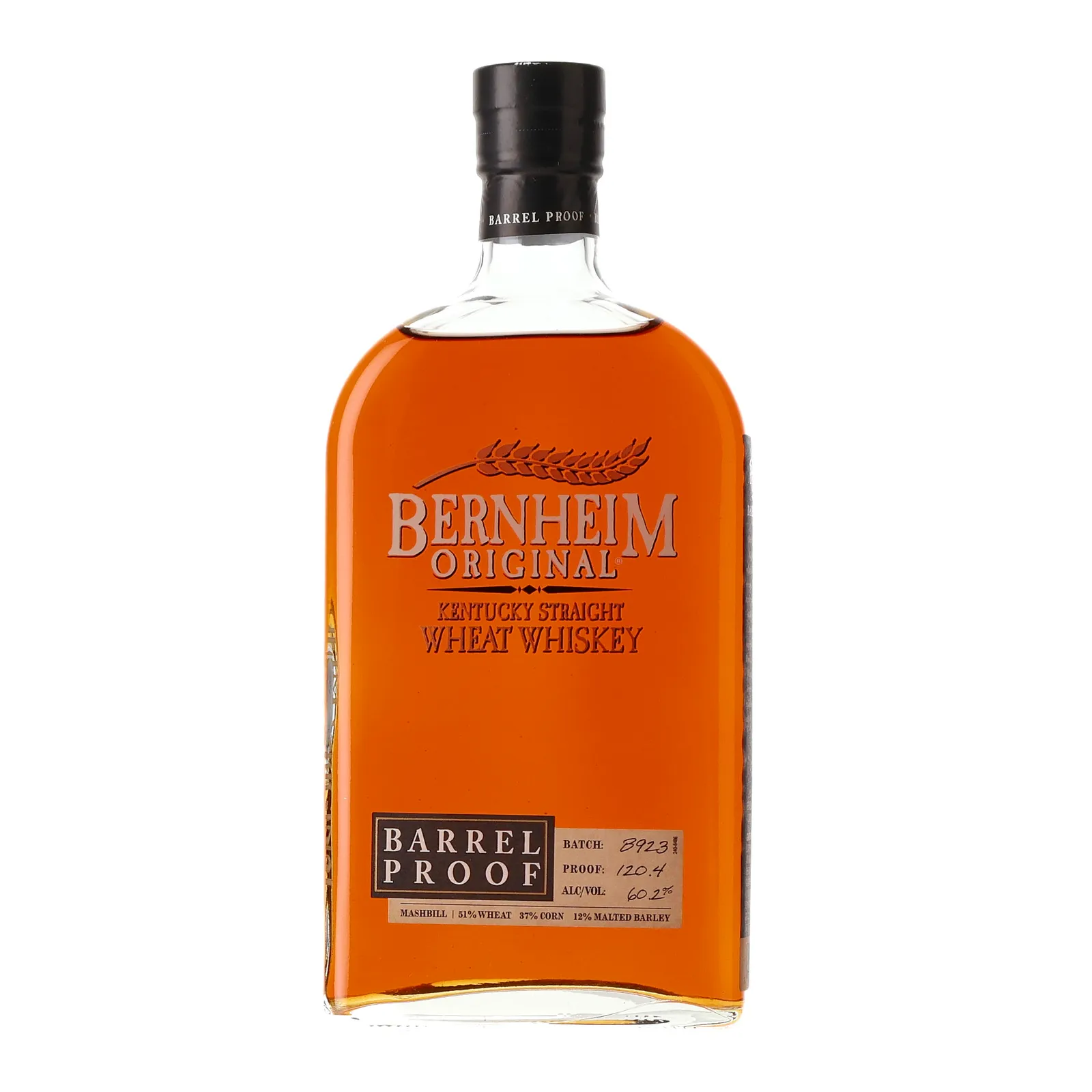 Bernheim Original Barrel Proof, Batch No. B923, 60.2% whisky bottle