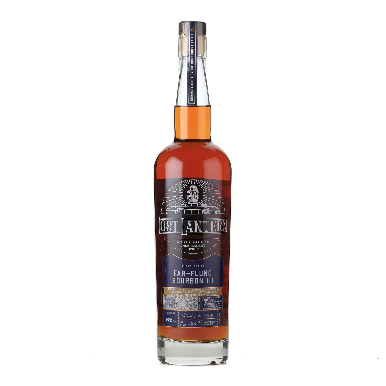 Lost Lantern Blend Series: Far Flung III Bourbon 4 Year Old, New American Oak Cask, Edition No. FFB-3, Lost Lantern, 62.4% whisky bottle