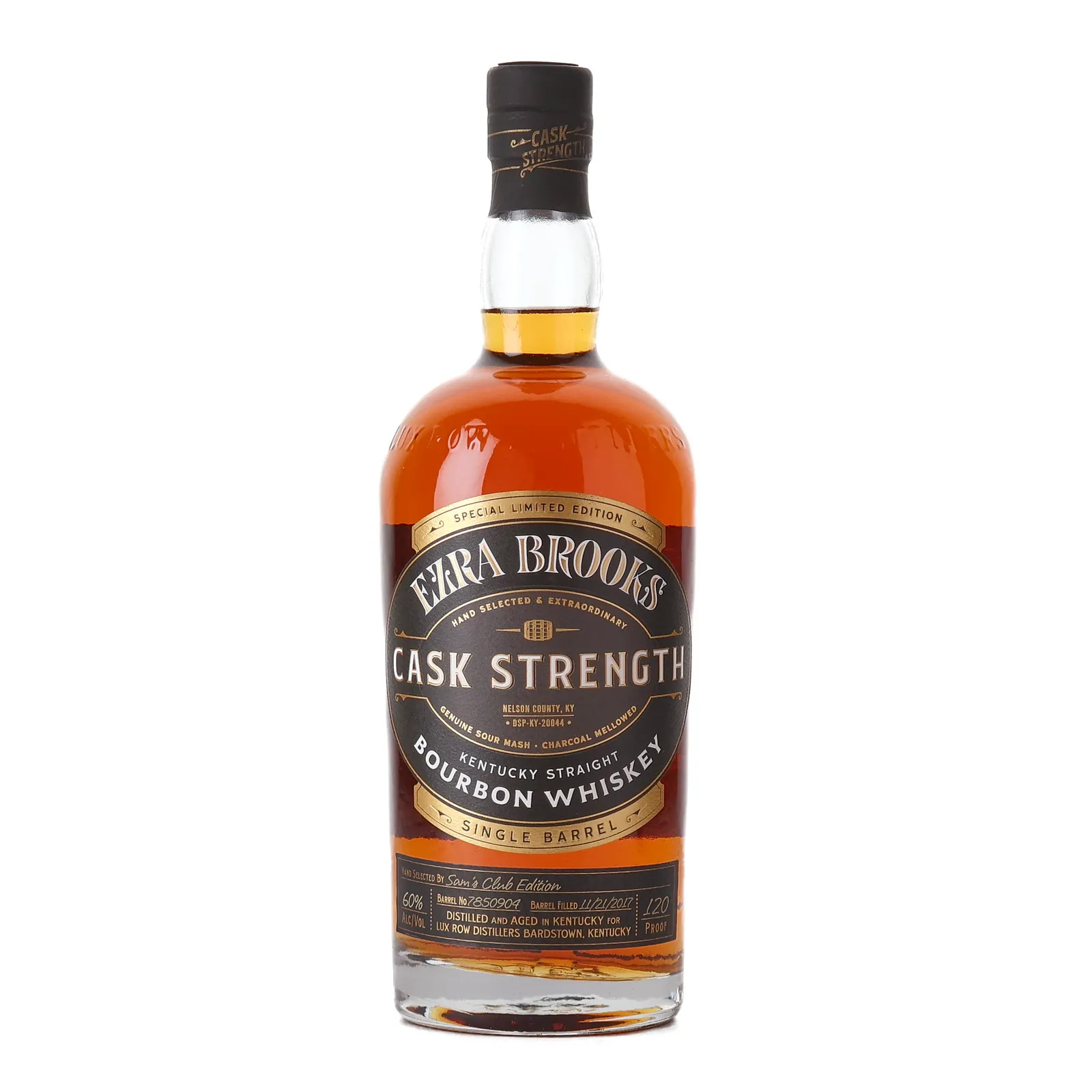 Ezra Brooks Cask Strength Bourbon 'Sam's Club' Private Barrel Selection, New Charred Oak Cask, Cask #7850904, 60% whisky bottle