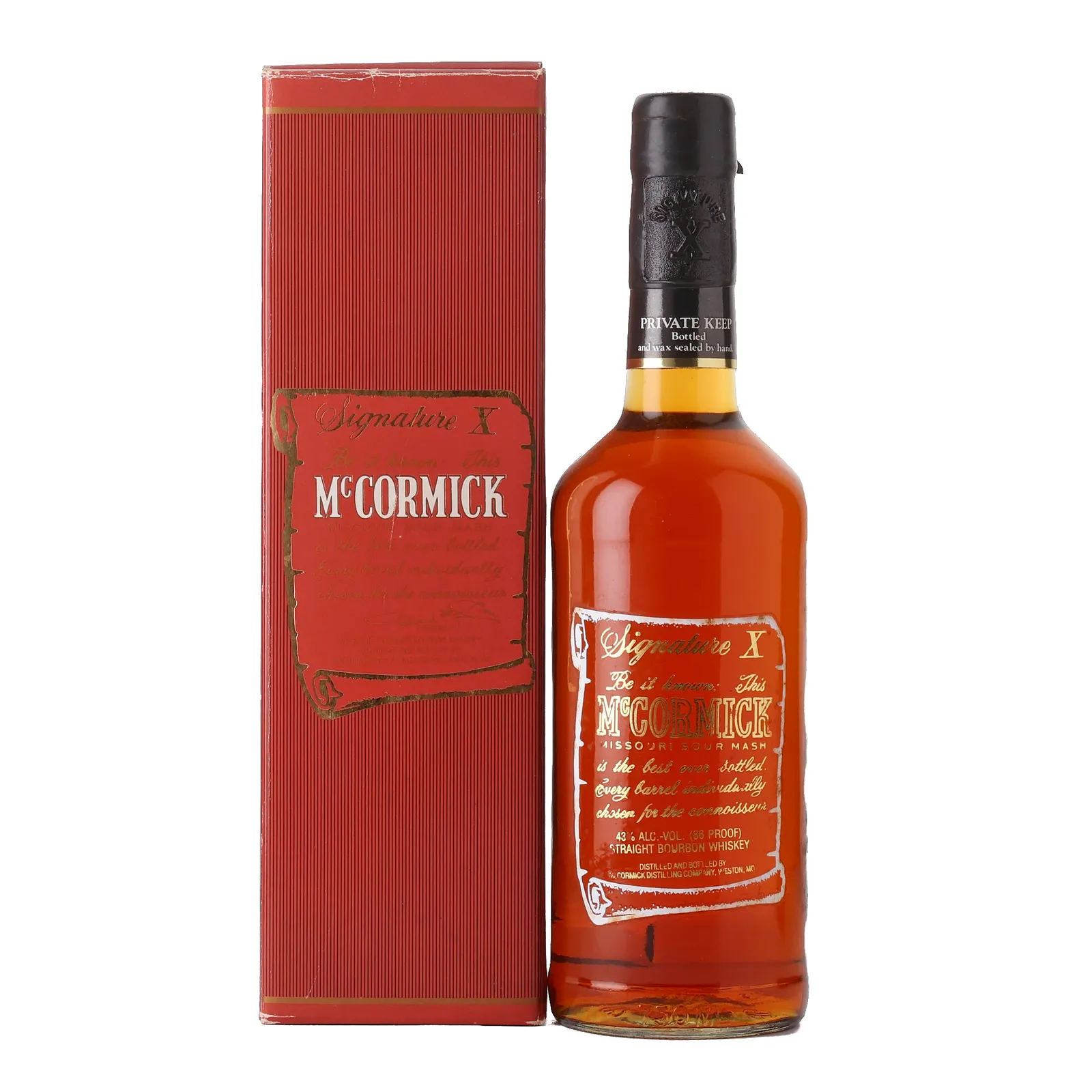 McCormick Signature X Bourbon, Bourbon Cask, 43% whisky bottle
