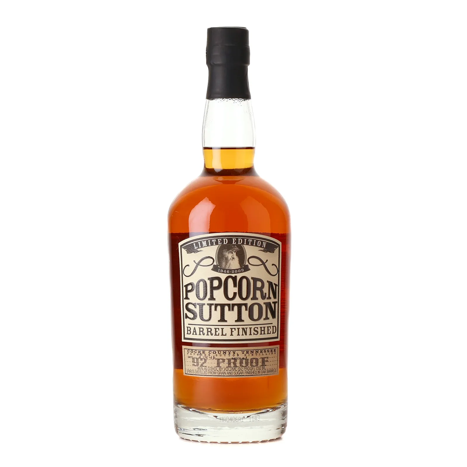 Popcorn Sutton Barrel Finished 3 Year Old, American Oak Cask, 2016, 46% whisky bottle