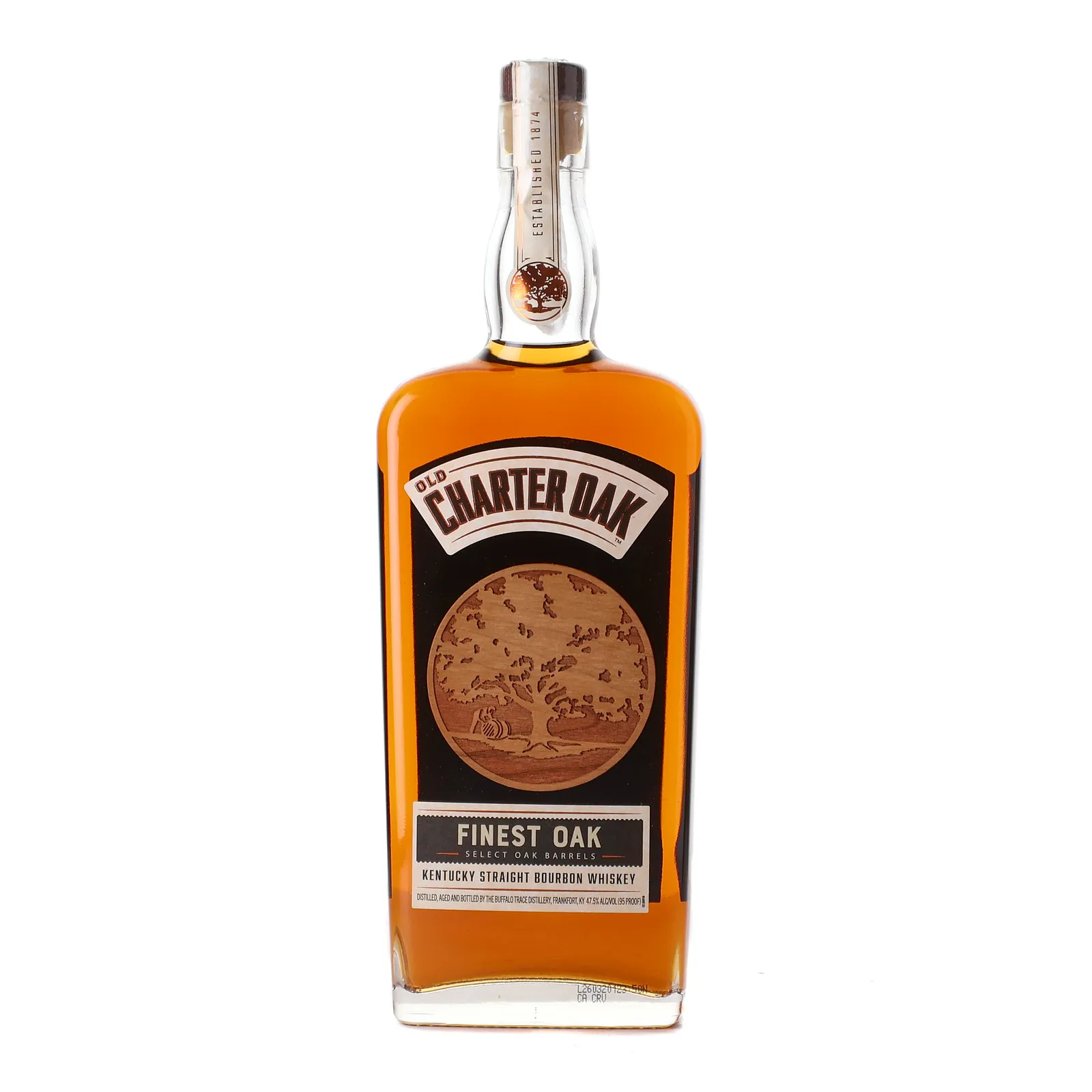 Old Charter Oak Finest Oak, 2026, 47.5% whisky bottle