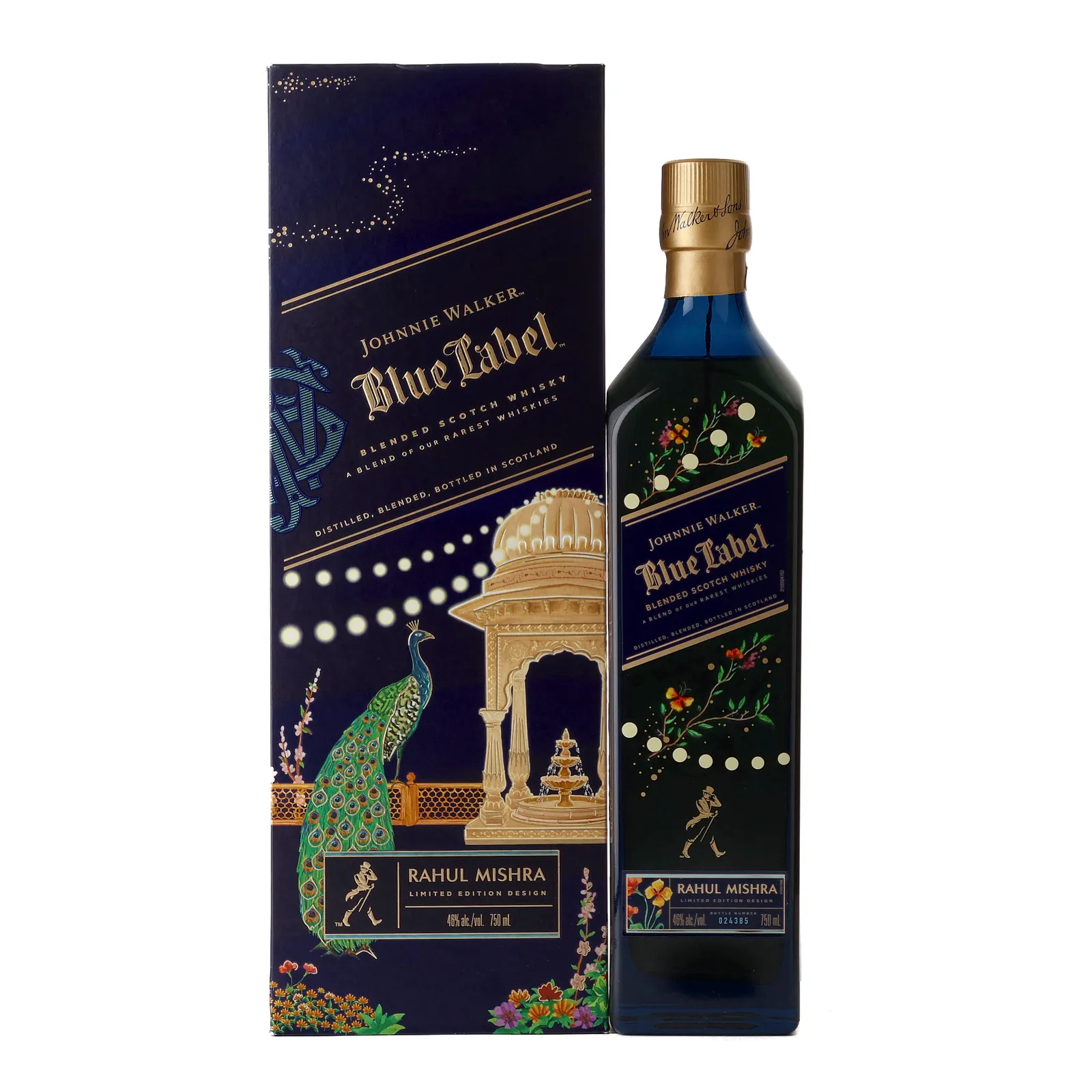 Johnnie Walker Blue Label Rahul Mishra Limited Edition, 2024, 46% whisky bottle