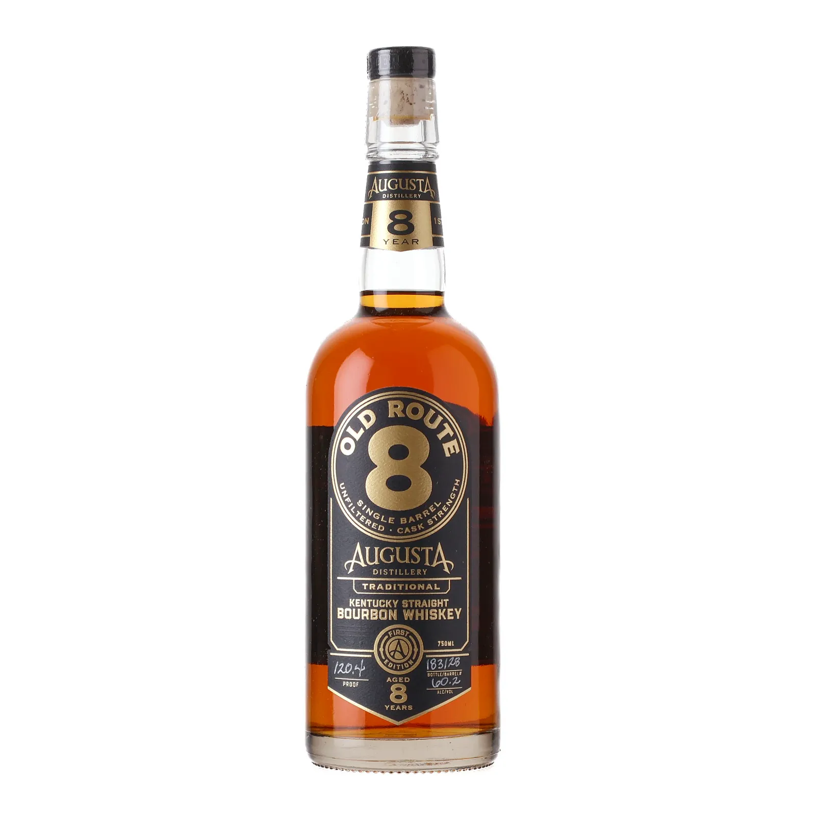 Augusta Distillery Old Route 8 8 Year Old, Bourbon Cask, Cask #28, Augusta Distillery, 60.2% whisky bottle
