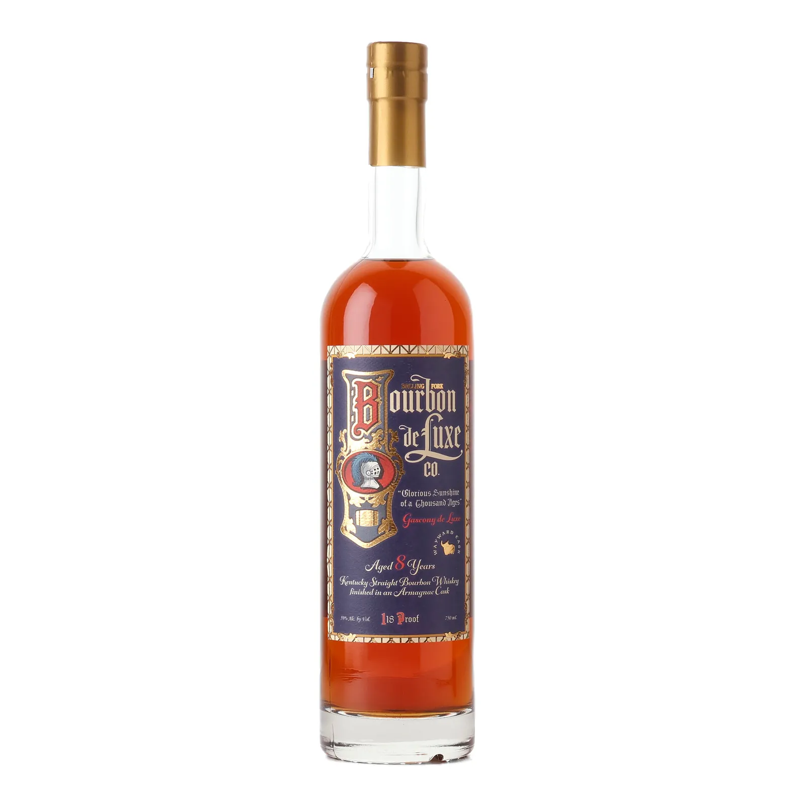 Bourbon de Luxe Gascony de Luxe 8 Year Old, Armagnac Cask, Batch No. 2024-03, Rolling Fork, 59% whisky bottle