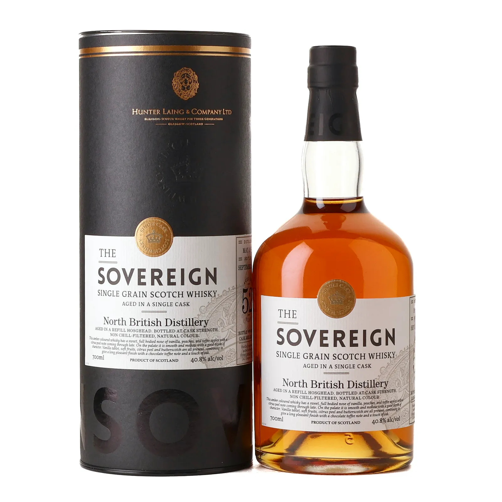 North British The Sovereign 52 Year Old, Hogshead Cask, Cask #10883, 1962, Hunter Laing, 40.8% whisky bottle