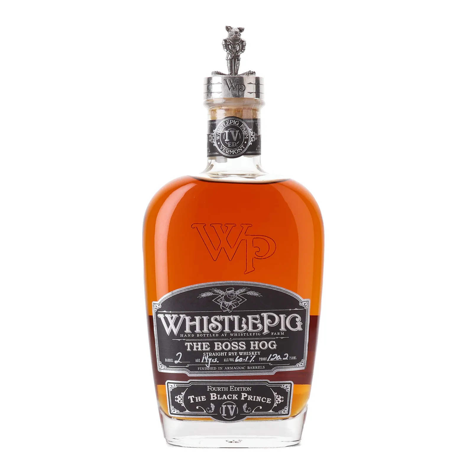 WhistlePig The Boss Hog IV The Black Prince 14 Year Old, Armagnac Cask, Cask #2, 2017, 60.1% whisky bottle