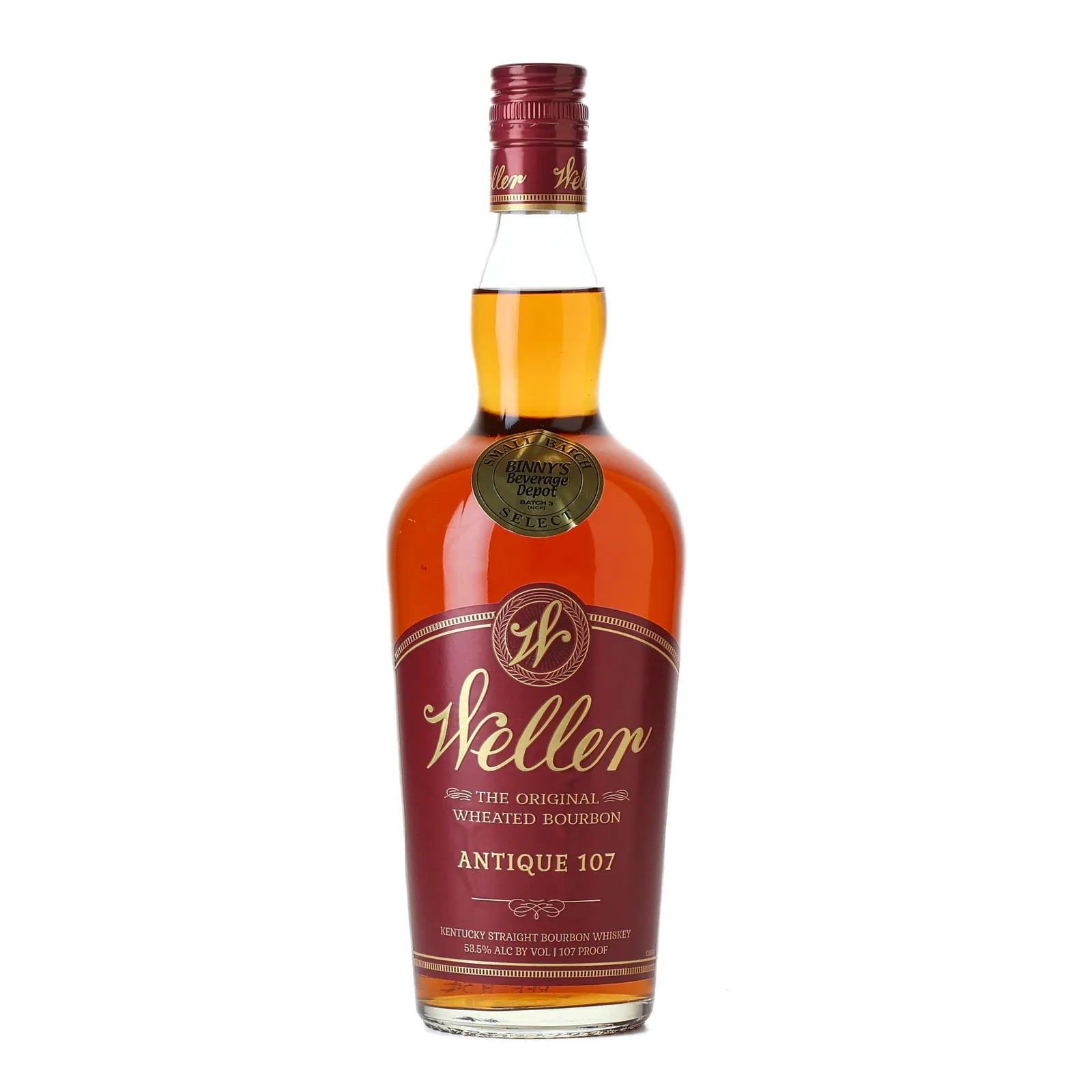 Weller Antique 107, 2017, 53.5% whisky bottle