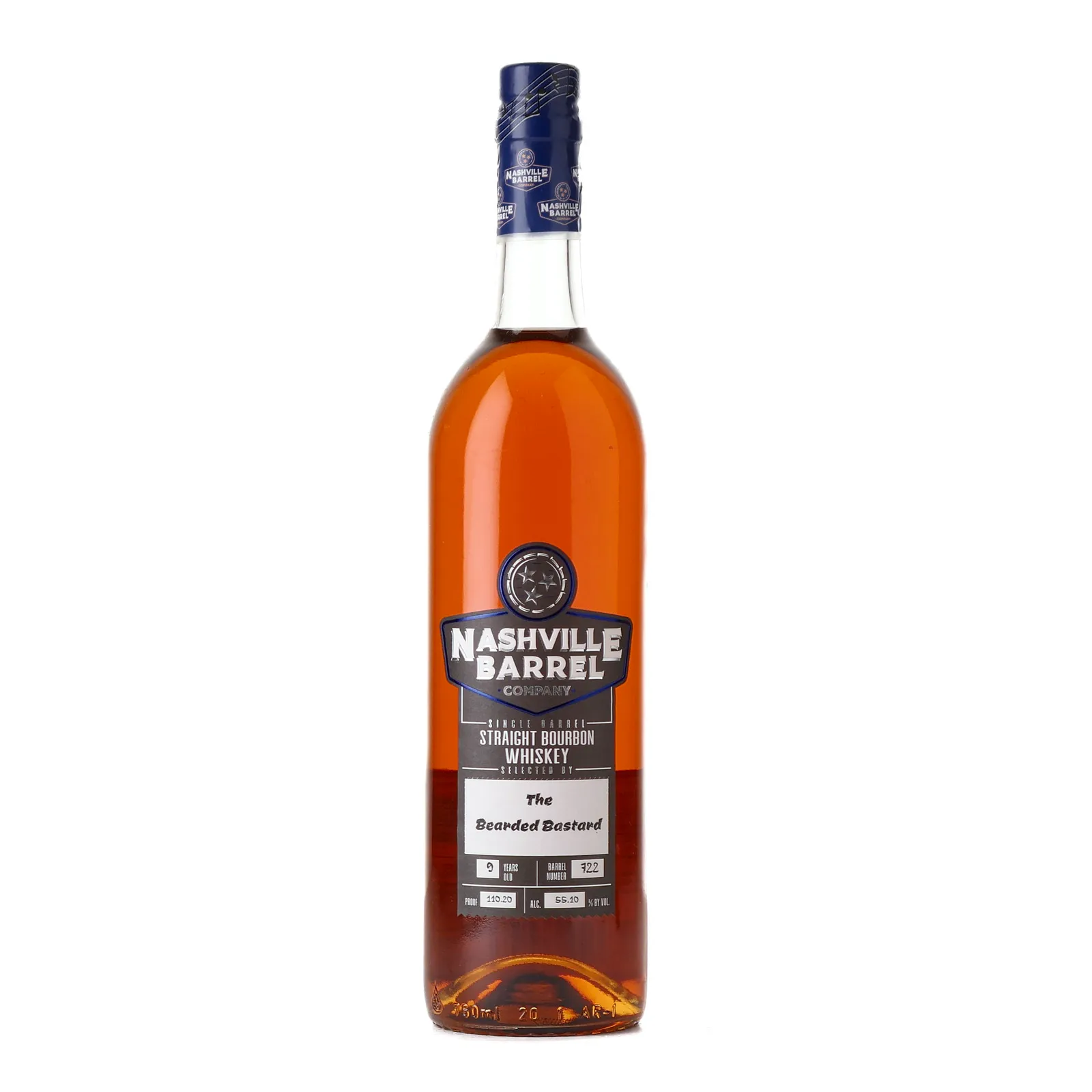 Nashville Barrel Company The Bearded Bastard 9 Year Old, Cask #722, 55.1% whisky bottle