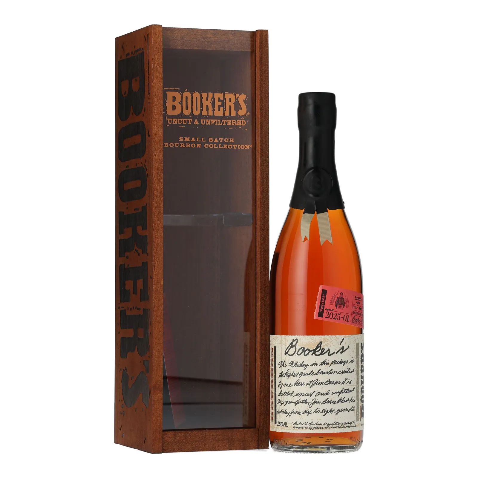 Booker's Small Batch No. Bourbon 7 Year Old, Batch No. 2025-01, 2025, 62.9% whisky bottle