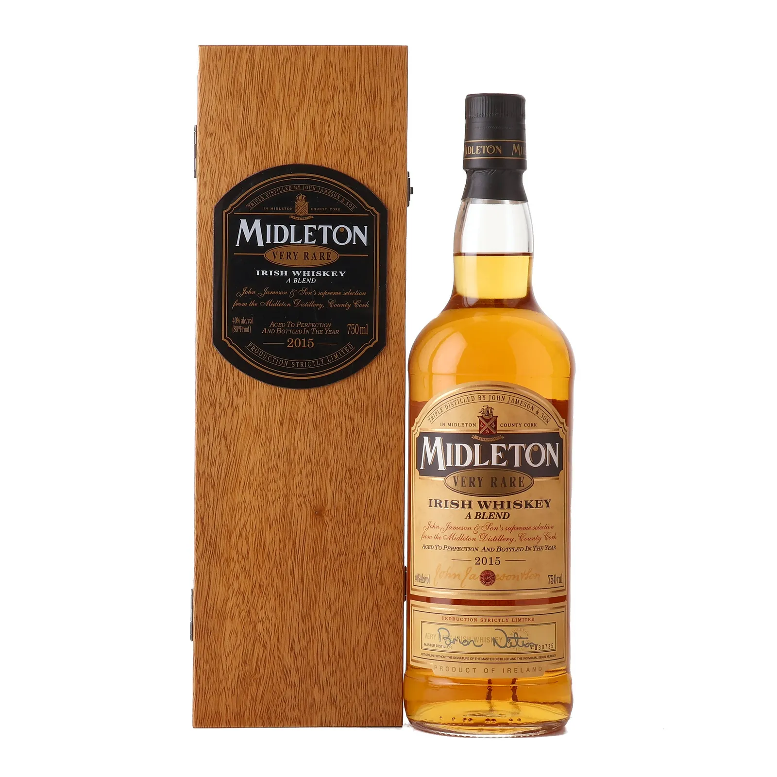 Midleton Very Rare 2015, Bourbon Cask, 2015, 40% whisky bottle