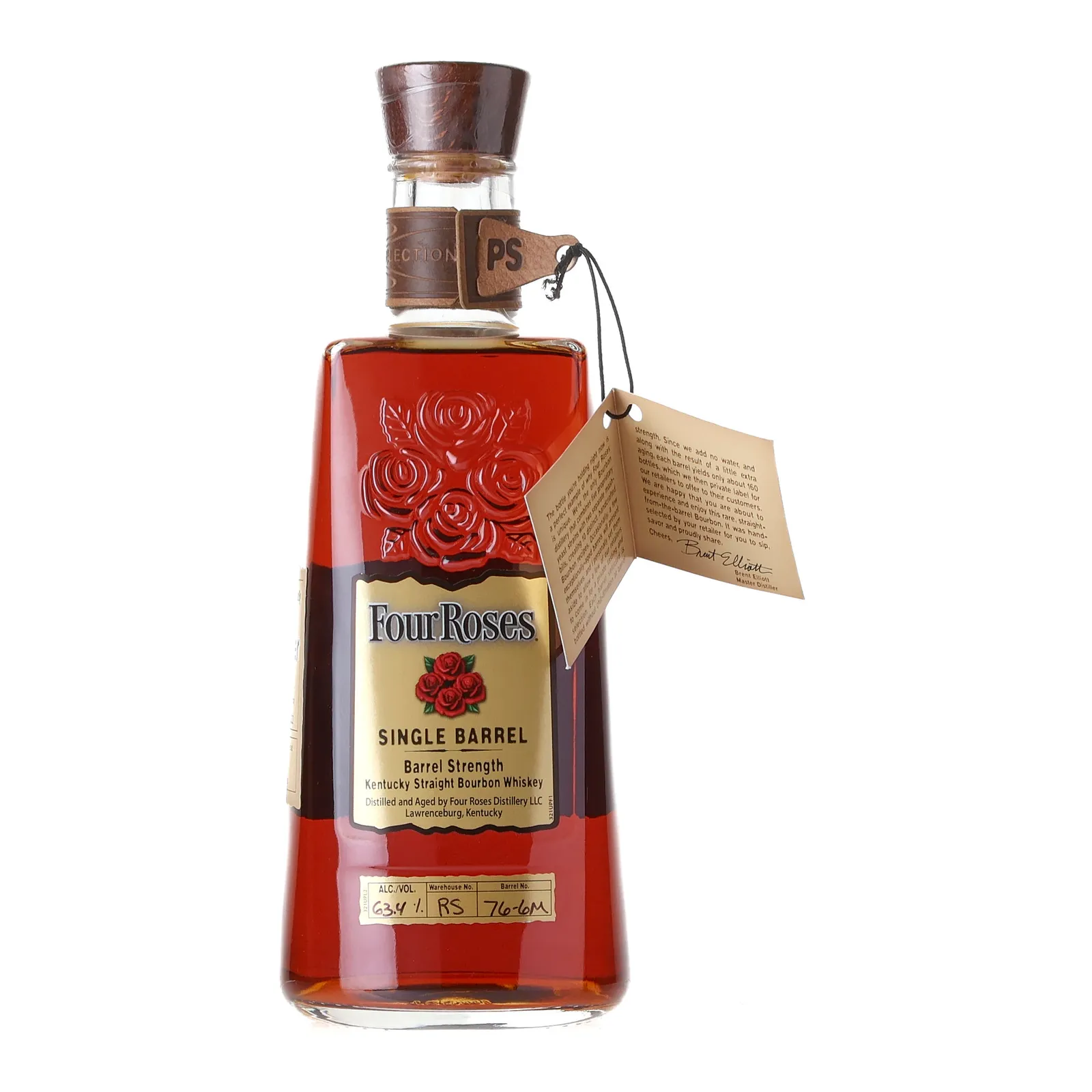 Four Roses Barrel Strength OBSF 11 Year Old, New Charred Oak Cask, Cask #76-6M, RS 76-6M (Tier 6), 2022, 63.4% whisky bottle