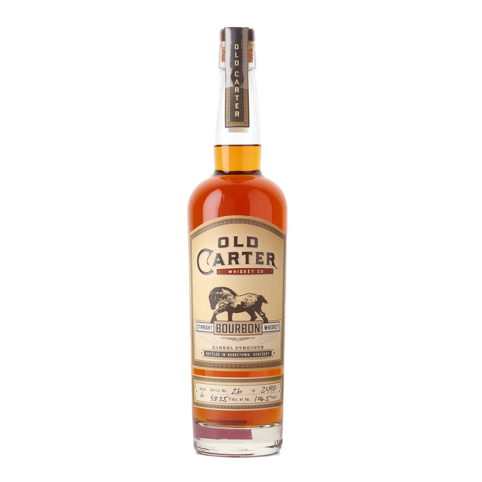 Old Carter Barrel Strength Batch No. 6, 53.25% whisky bottle