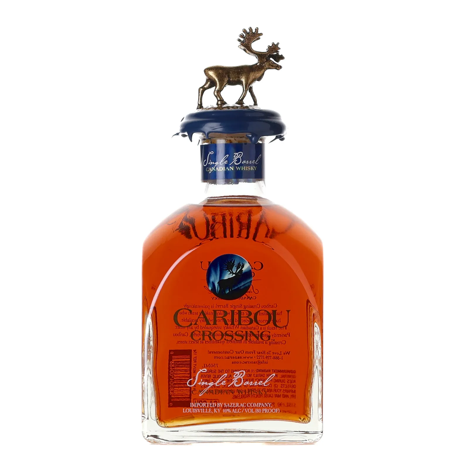 Caribou Crossing Single Barrel Canadian Whisky, 2025, 40% whisky bottle