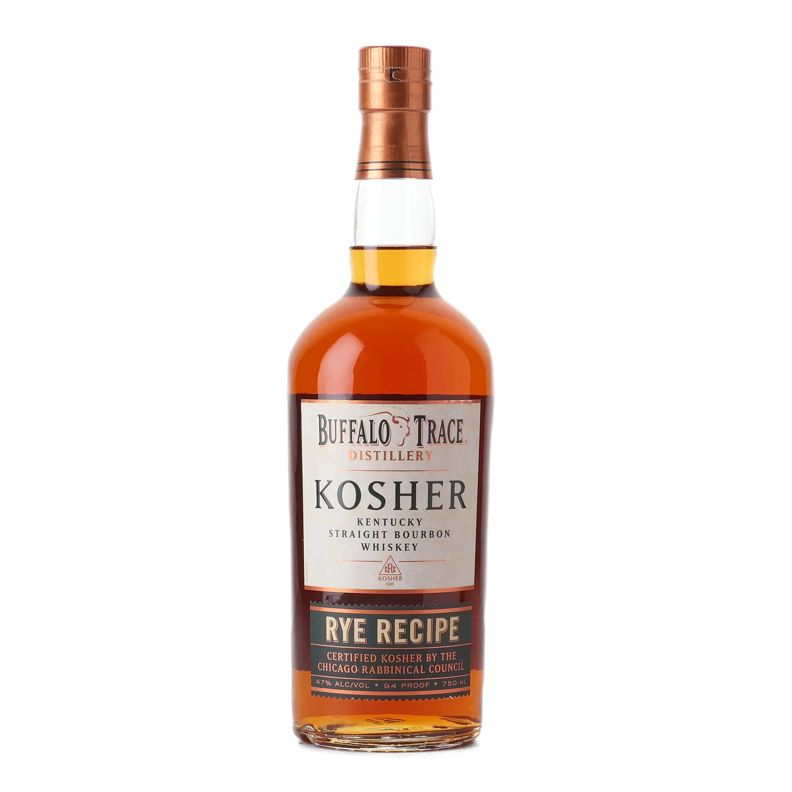 Buffalo Trace Kosher Rye Recipe 7 Year Old, 2020, 47% whisky bottle
