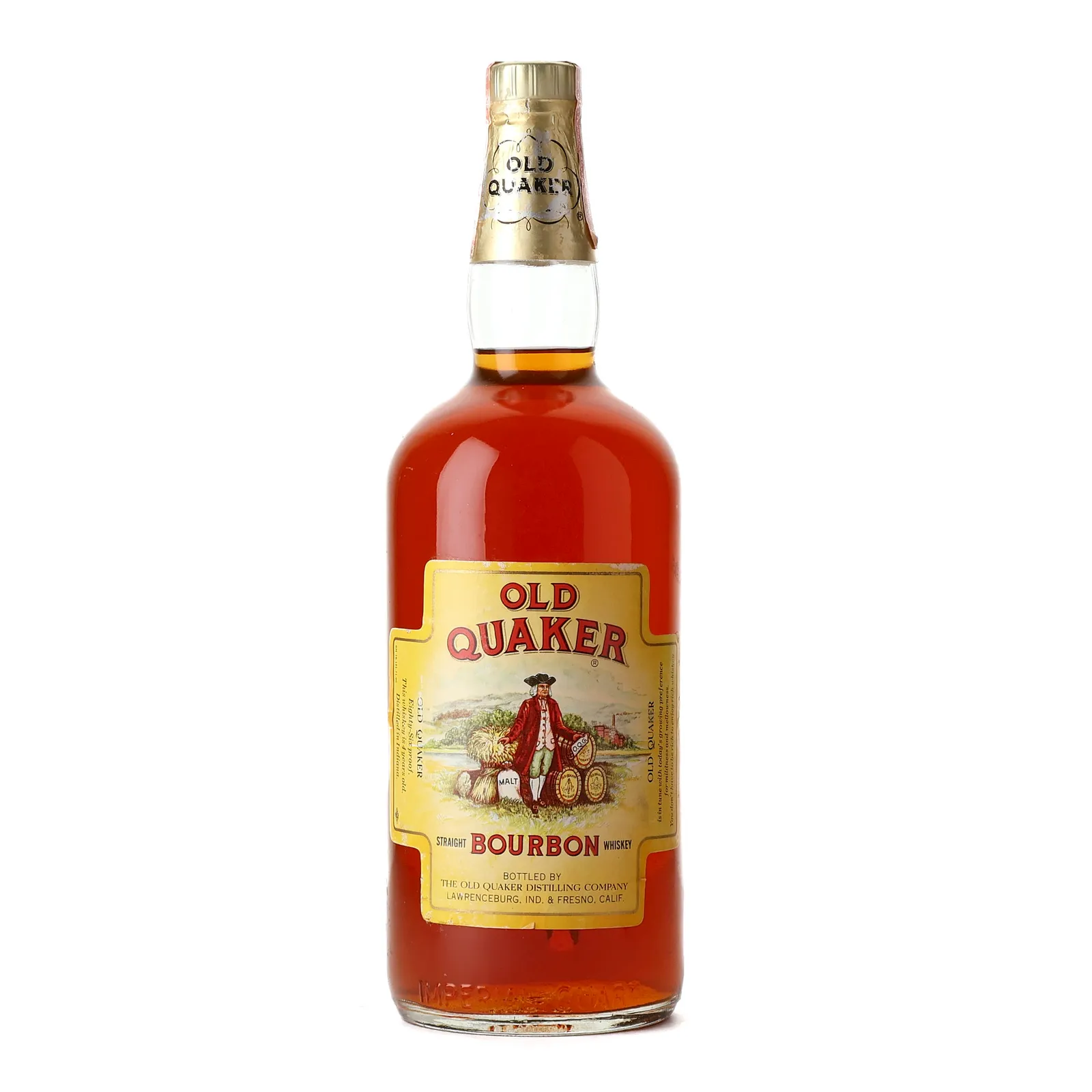 Old Quaker 4 Year Old, 43% whisky bottle
