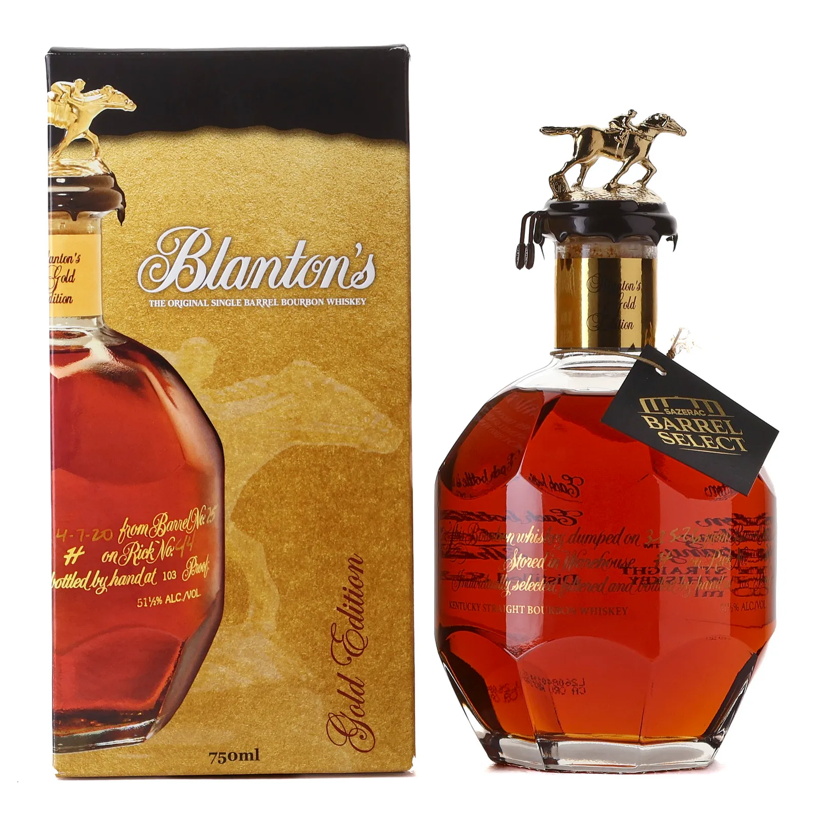 Blanton's Gold Edition Private Barrel Selection, Cask #040, Batch No. Letter T, 2026, 51.5% whisky bottle