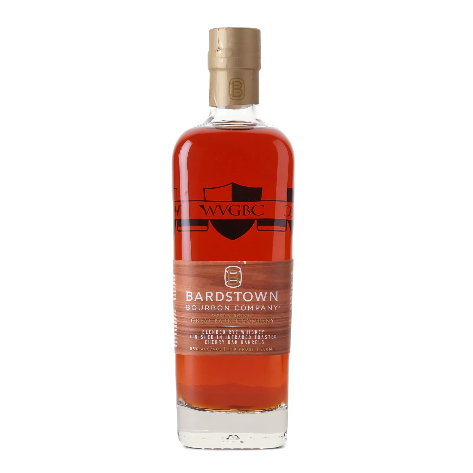 Bardstown Bourbon Company Collaborative Series: West Virginia Great Barrel Company Rye, Infrared Toasted Cherry Oak Cask, 2022, 55% whisky bottle