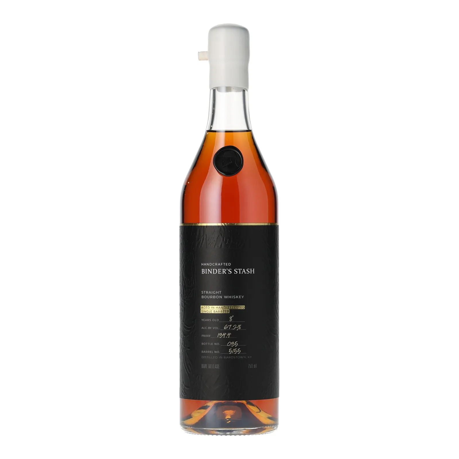 Binder's Stash Bluegrass White Private Barrel Selection 8 Year Old, Cask #5155, 67.2% whisky bottle