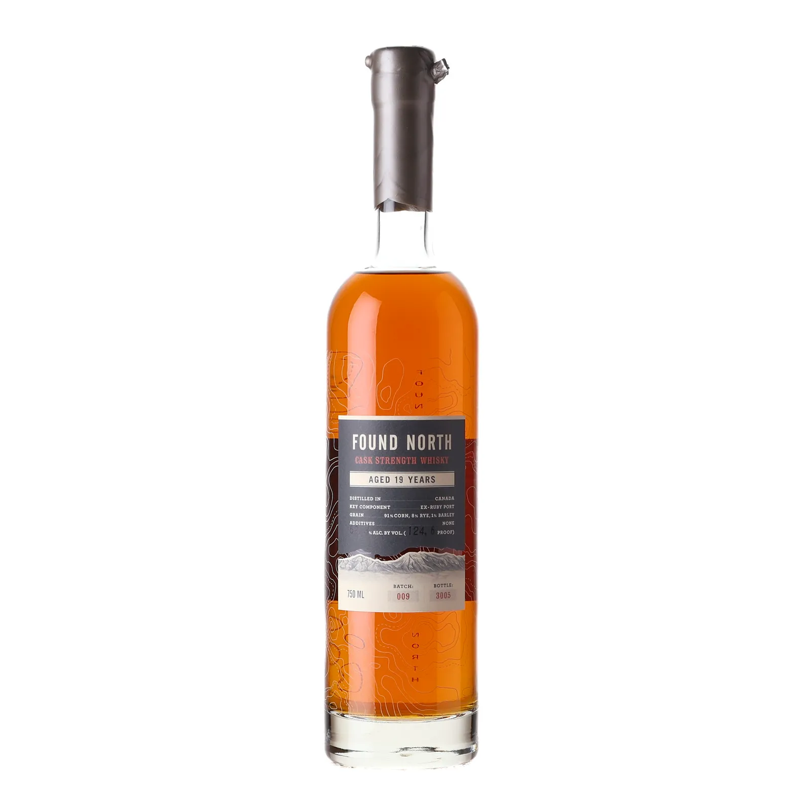 Found North Cask Strength 19 Year Old, Ruby Port Cask, Batch No. 009, 62.3% whisky bottle