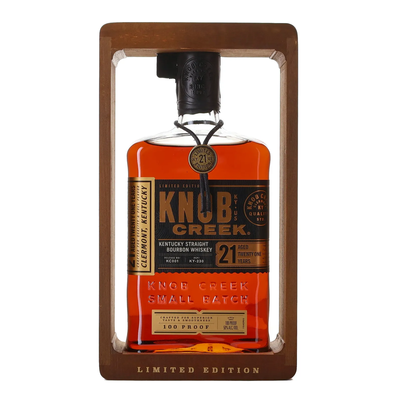 Knob Creek Small Batch No. 21 Year Old, Release No. KC001, 2025, 50% whisky bottle