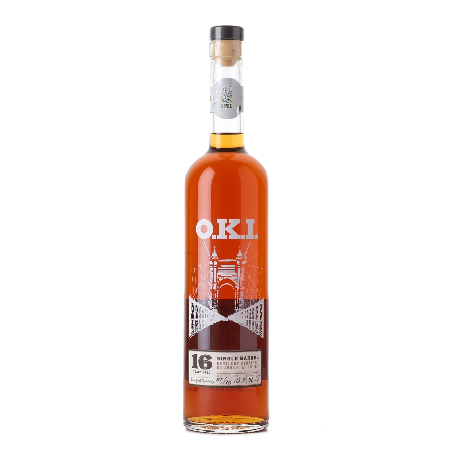 O.K.I. Single Barrel Spec's Selection 16 Year Old, OKIBourbon, 56.1% whisky bottle