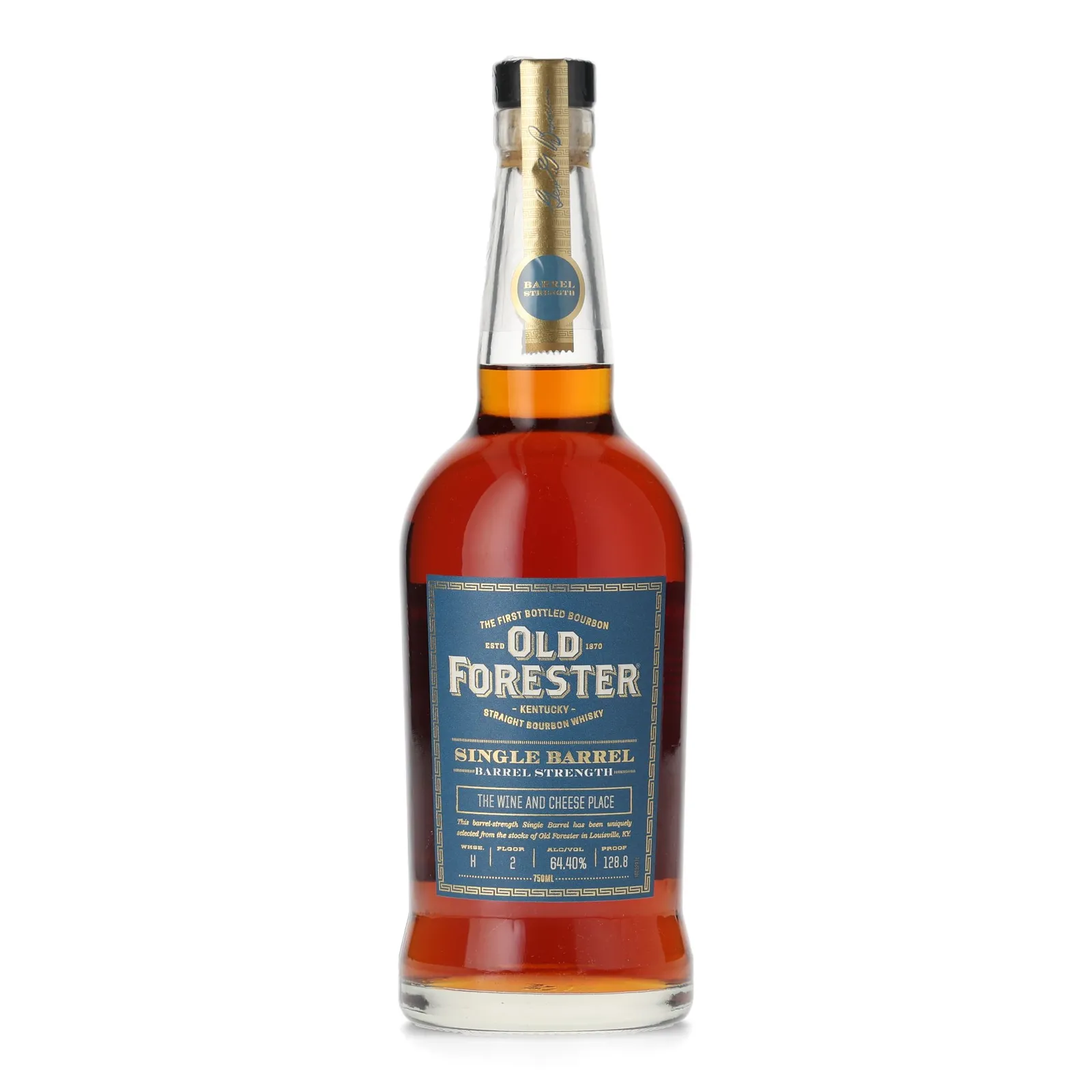 Old Forester Single Barrel Barrel Strength Bourbon 'The Wine & Cheese Place' Private Barrel Selection, 64.4% whisky bottle
