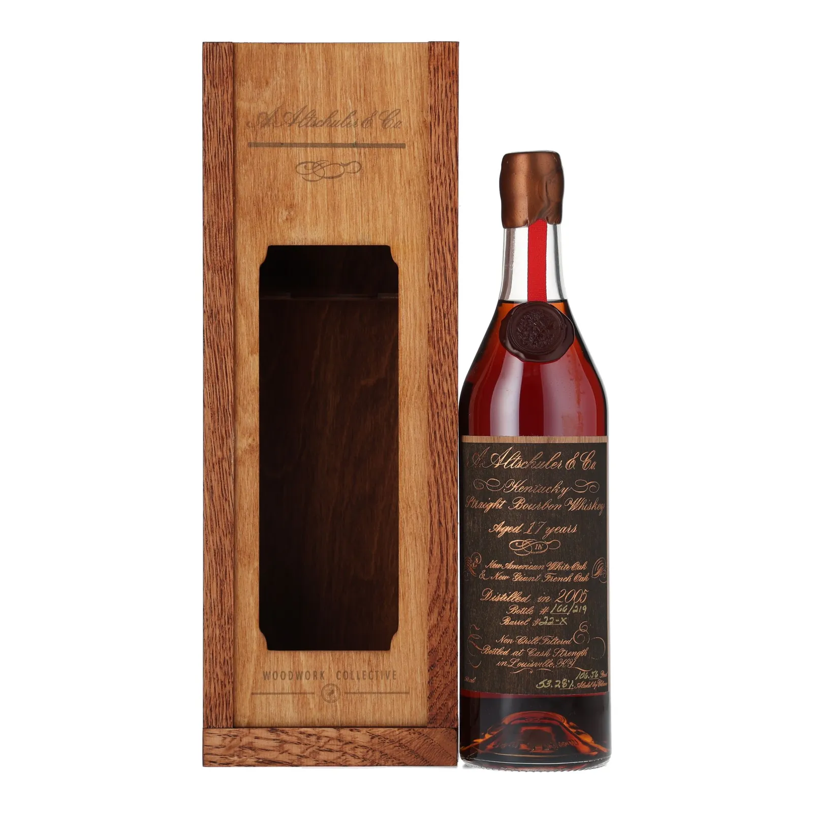A. Altschuler & Co. 'Seepin Beauty' Private Barrel Selection 17 Year Old, French Oak & New American White Oak Cask, Cask #22-X, 2005, The WoodWork Collective, 53.3% whisky bottle