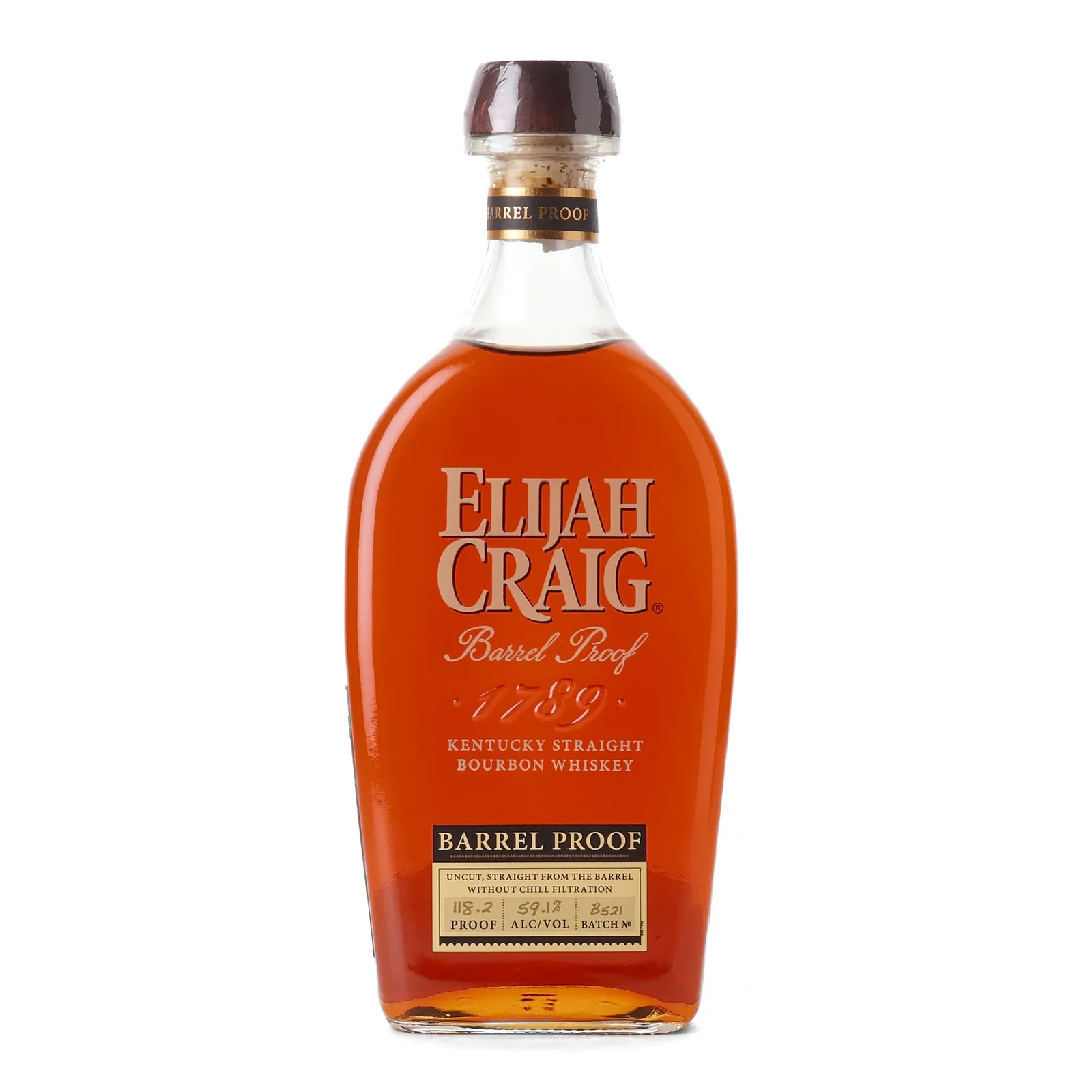 Elijah Craig Barrel Proof 12 Year Old, Batch No. B521, 2021, 59.1% whisky bottle