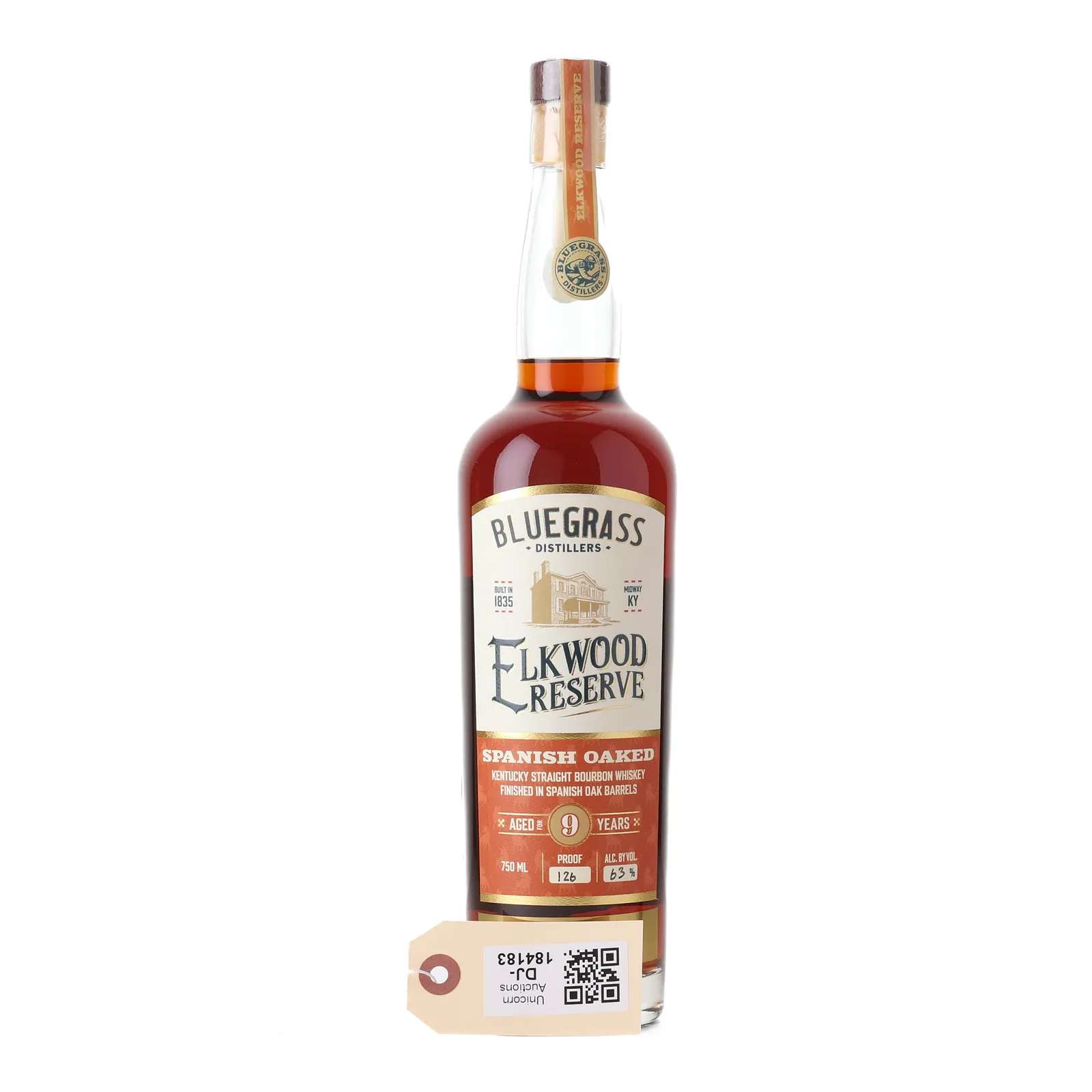 Bluegrass Elkwood Reserve Spanish Oaked 9 Year Old, Spanish Oak Cask, 63% whisky bottle