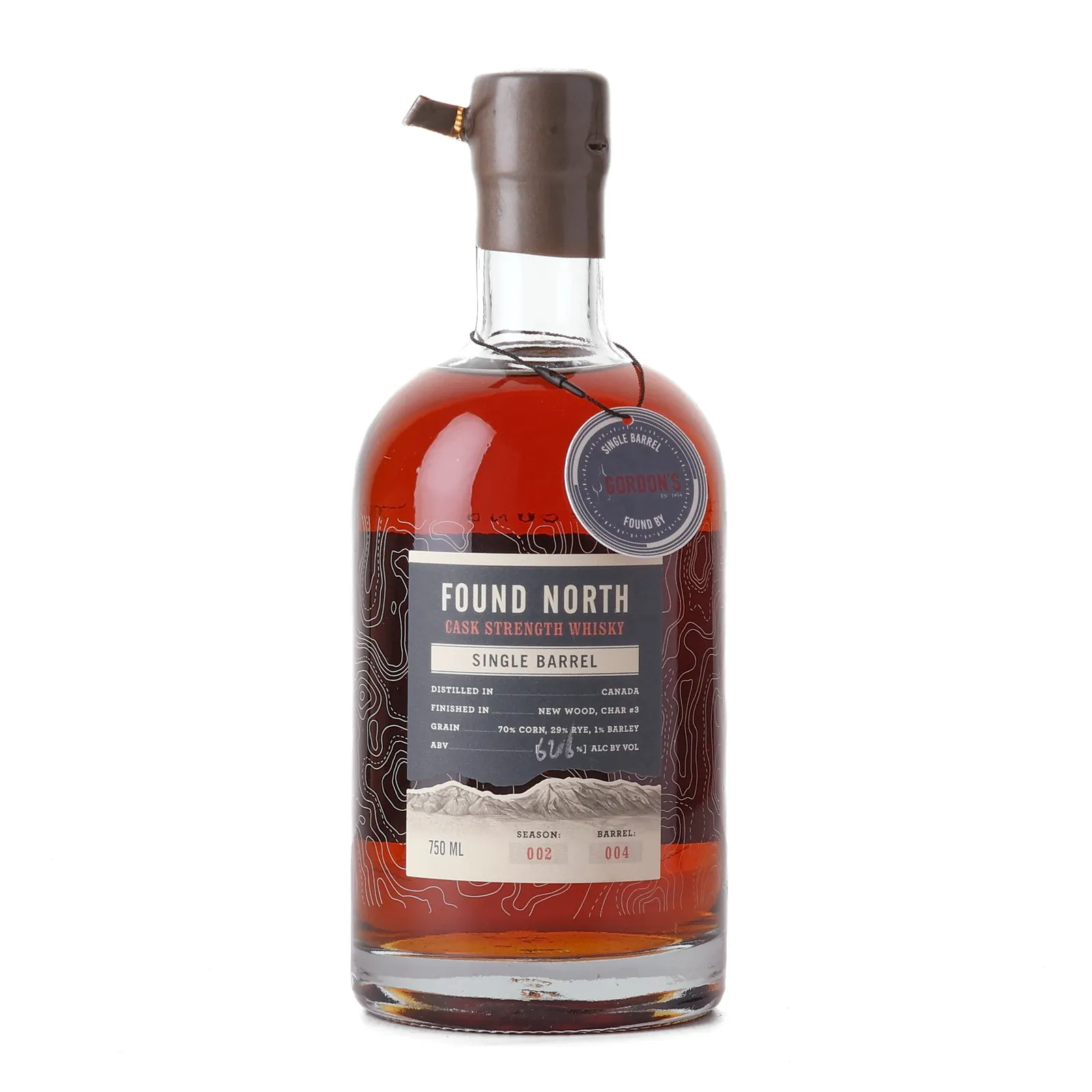 Found North Cask Strength Whisky Single Barrel, New Wood Cask, Cask #004, Season 002, 62.6% whisky bottle