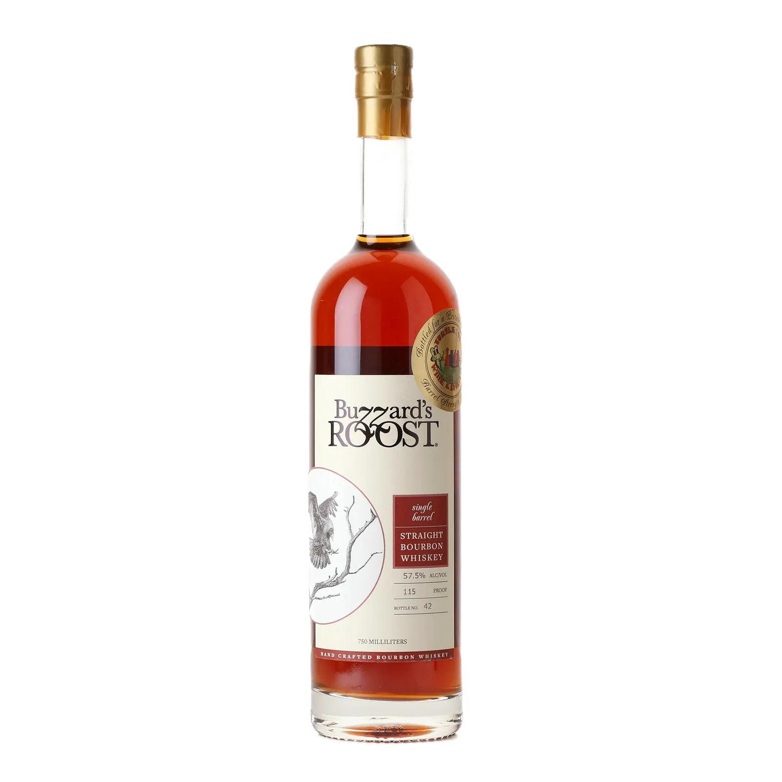 Buzzard's Roost Bourbon 'Turtle Creek' Private Barrel Selection, Oak Cask, Cask #23-95967, 57.5% whisky bottle