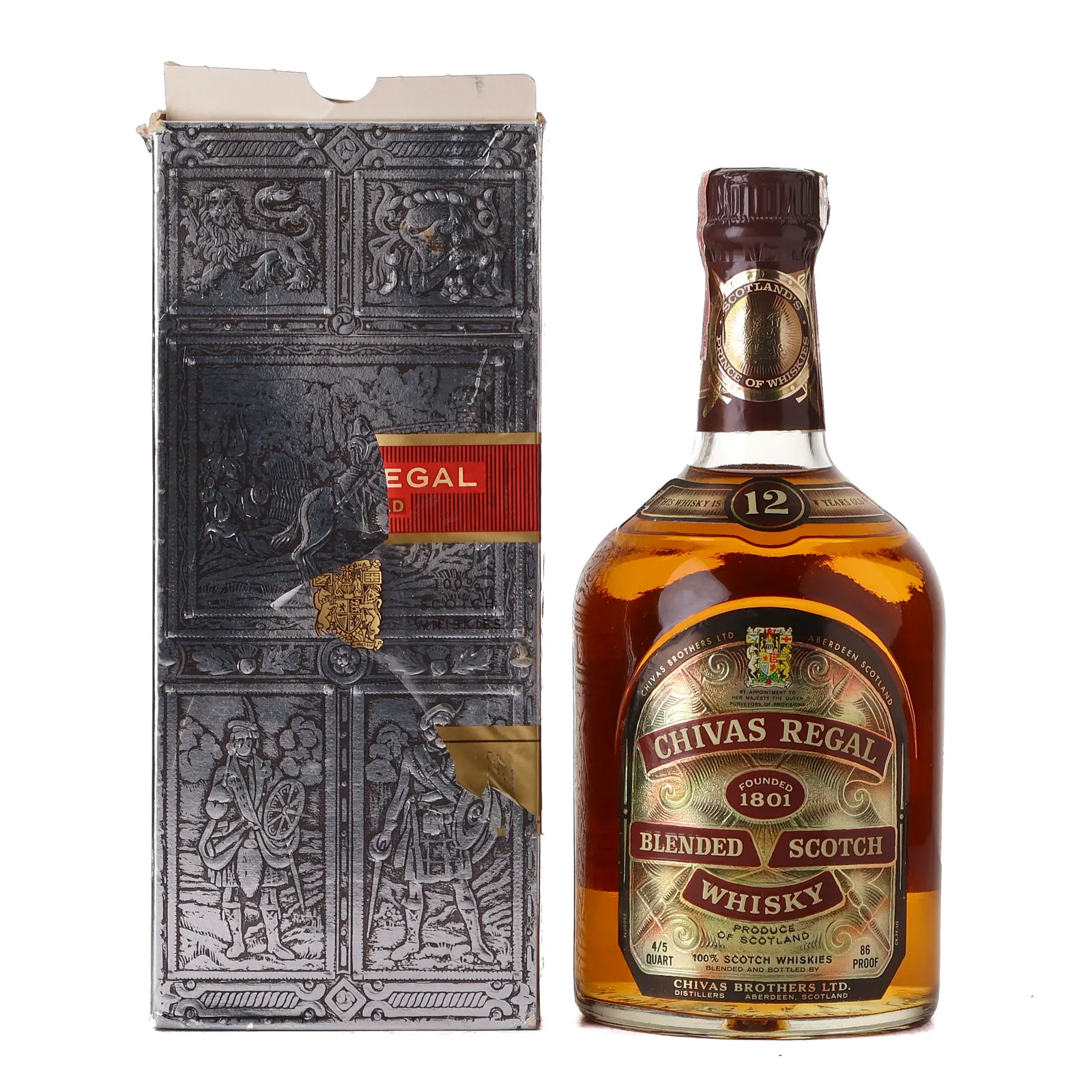 Chivas Regal 12 Year Old, Bourbon & Sherry Cask, 1970s, 43% whisky bottle
