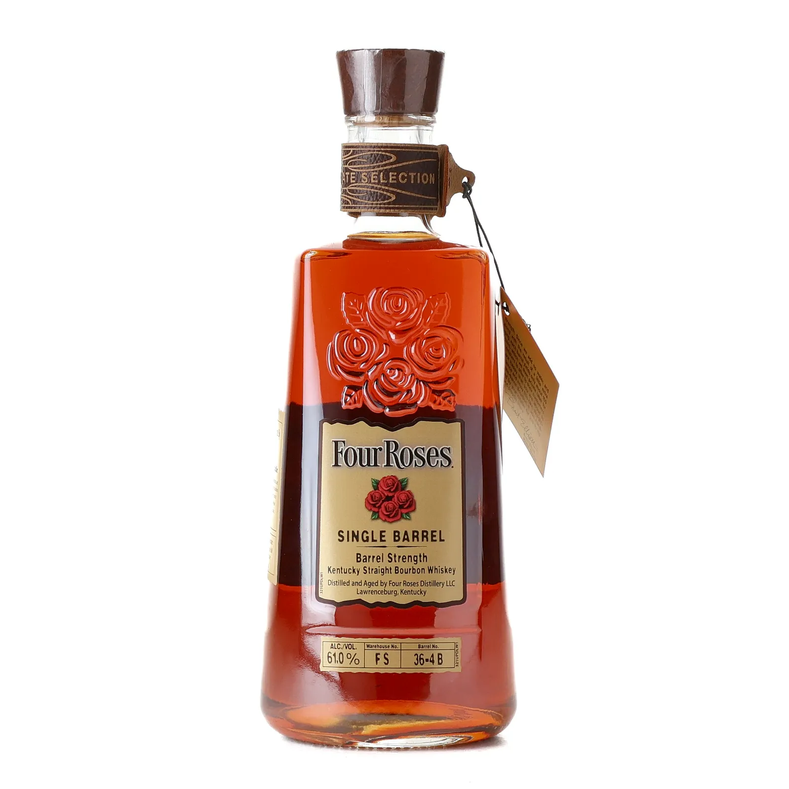 Four Roses Single Barrel Barrel Strength OESK Private Selection 10 Year Old, Cask #36-4 B, 2025, 61% whisky bottle