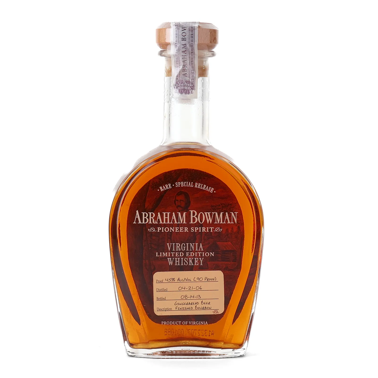 Abraham Bowman Gingerbread Beer Finished 7 Year Old, Gingerbread Beer Cask, Release No. 6, 2013, 45% whisky bottle
