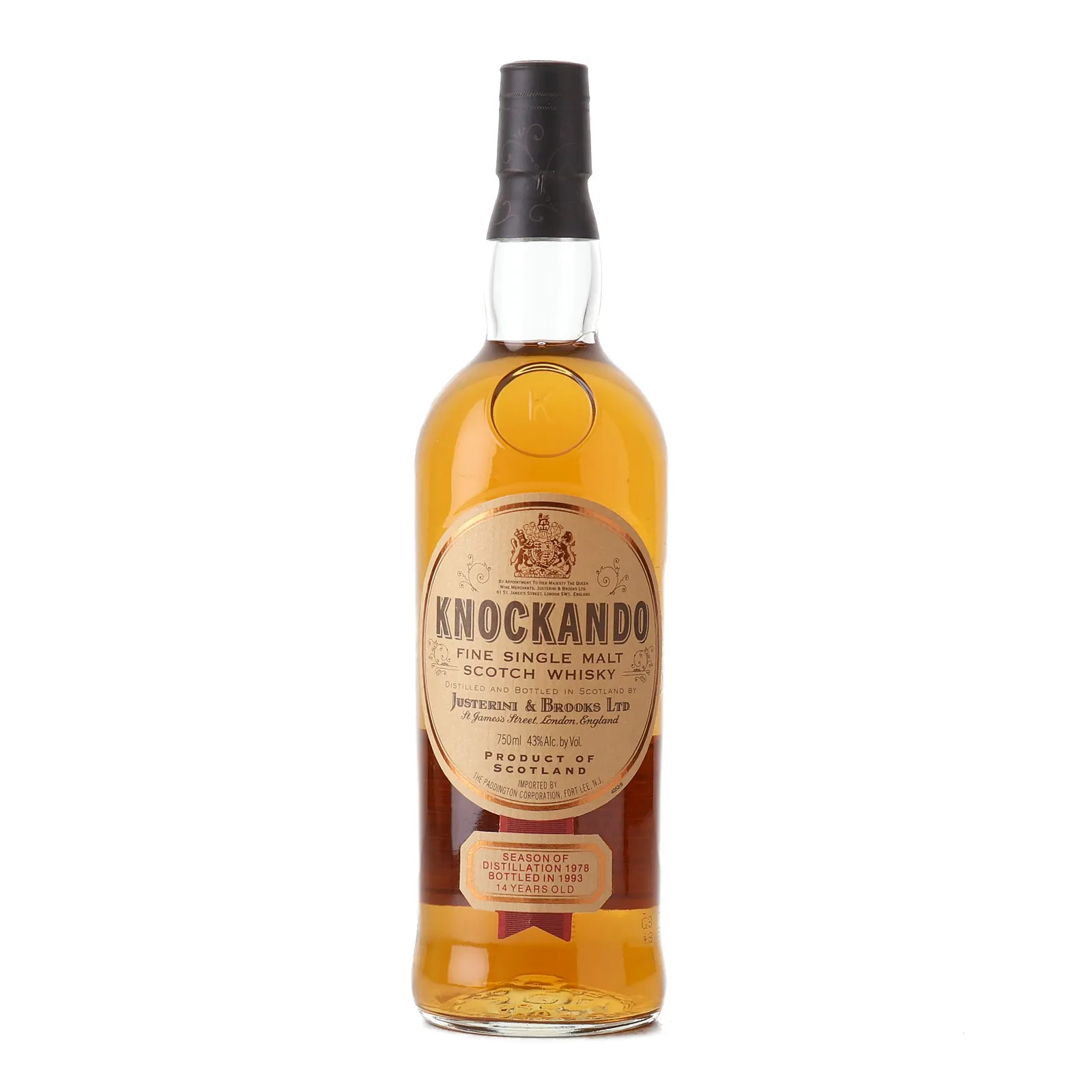 Knockando 14 Year Old, 1993, 43% whisky bottle
