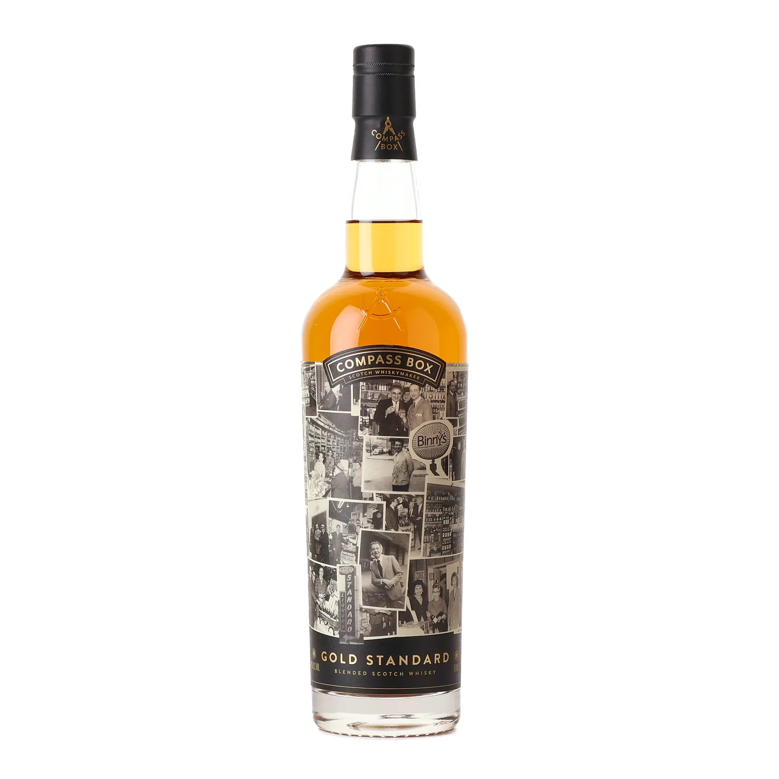 Compass Box Gold Standard Binny's 70th Anniversary Edition, American Oak, French Oak & Sherry Butt Cask, 2018, 46% whisky bottle