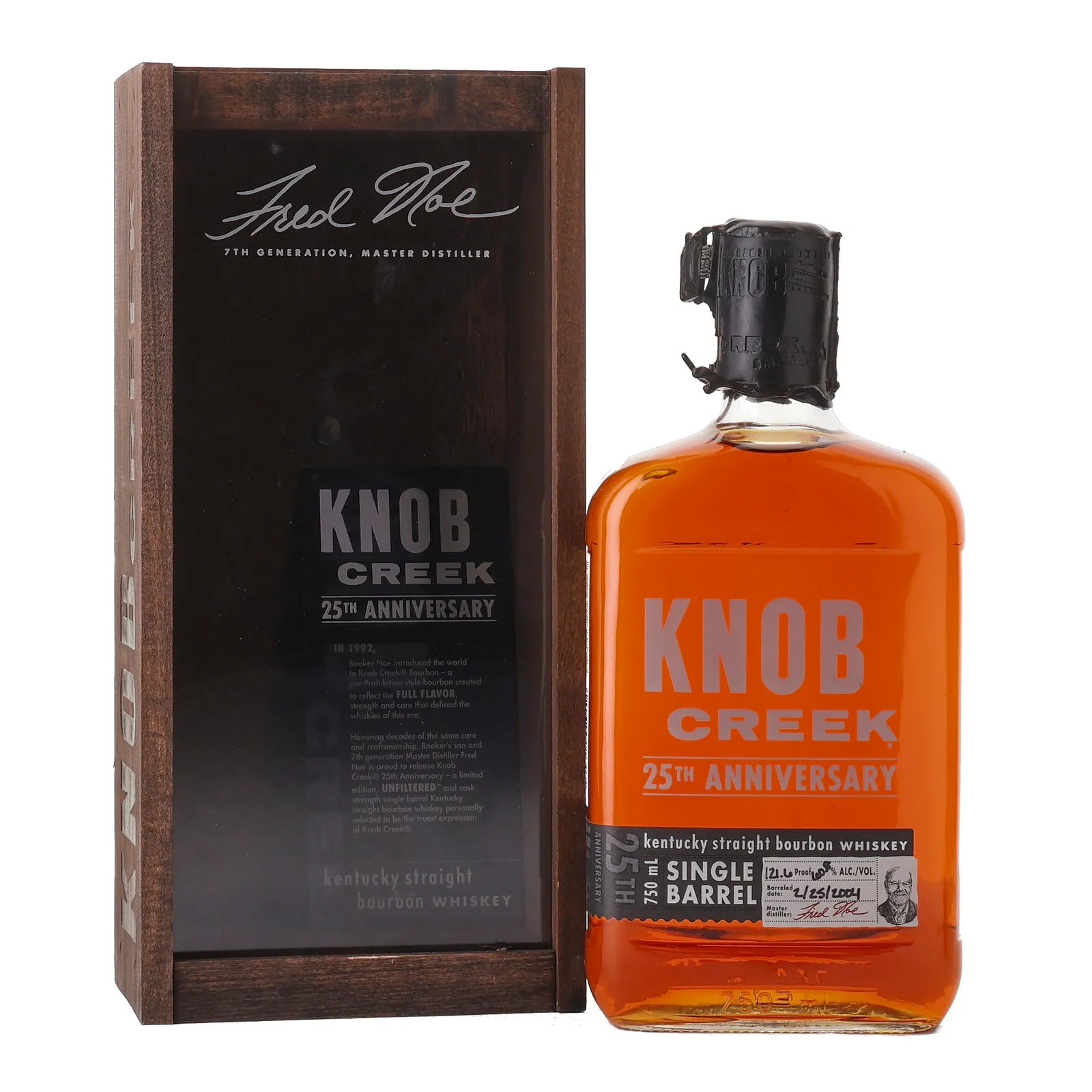 Knob Creek 25th Anniversary Single Barrel 13 Year Old, New Charred Oak Cask, 2017, 60.8% whisky bottle