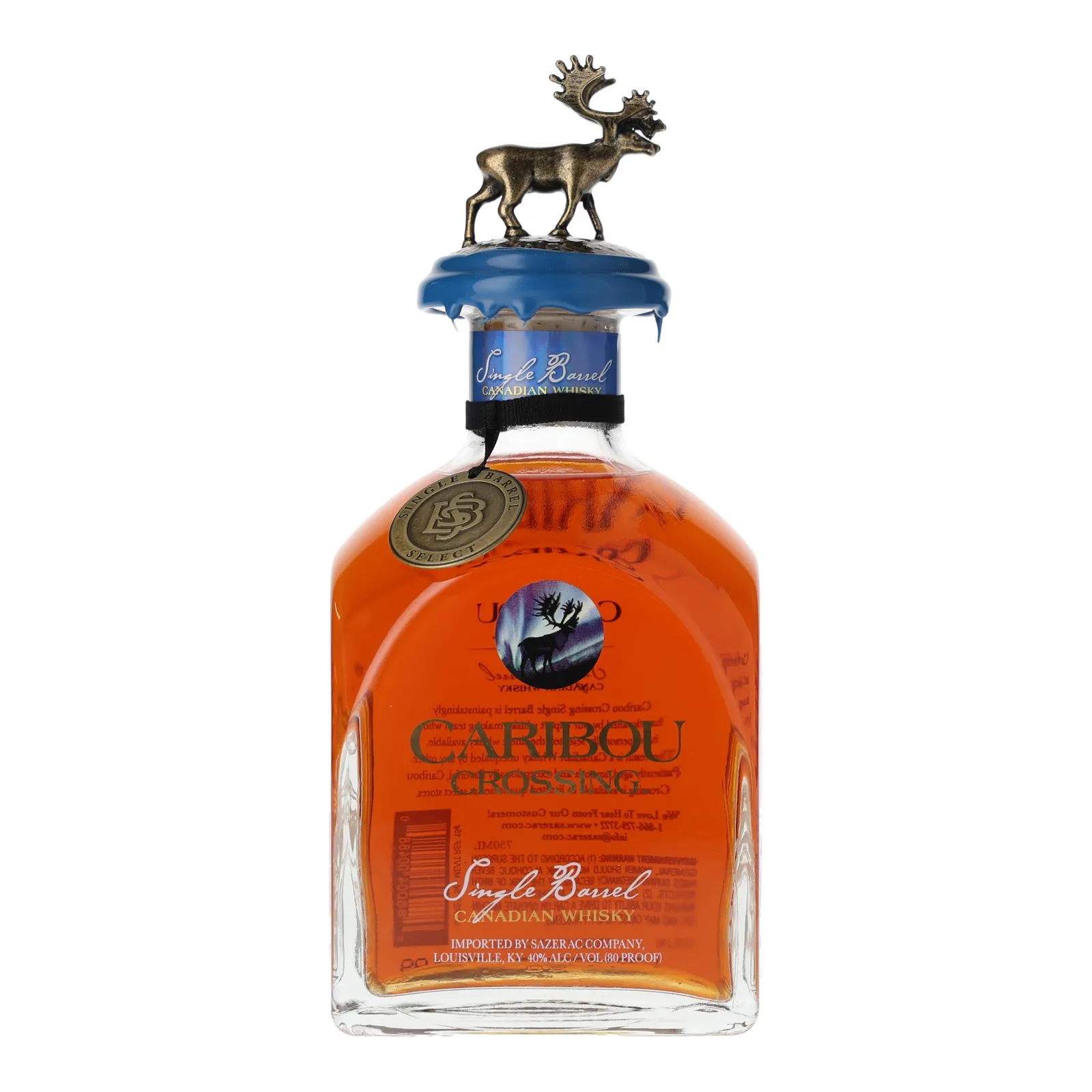 Caribou Crossing Single Barrel 2023, Oak Cask, Sazerac, 3 Year Old, 40% whisky bottle