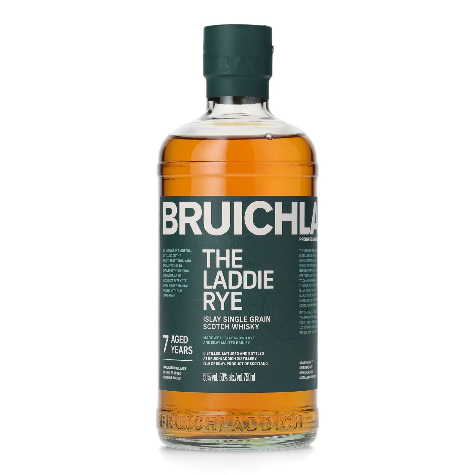 Bruichladdich The Laddie Rye 7 Year Old, American Oak Cask, 2025, 50% whisky bottle