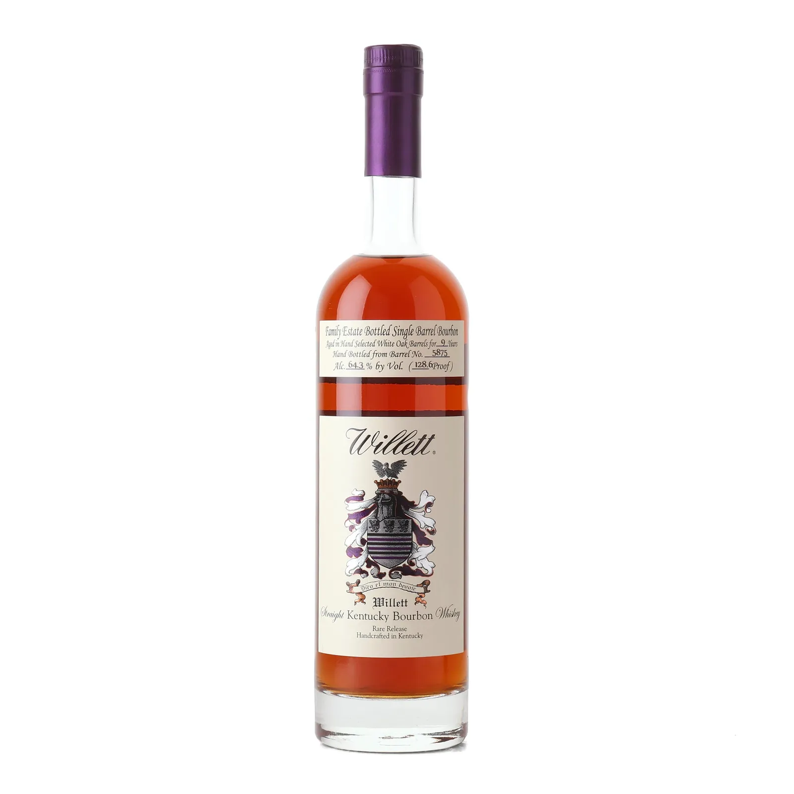 Willett Family Estate Single Barrel 9 Year Old, Oak Cask, Cask #5875, 2023, 64.3% whisky bottle