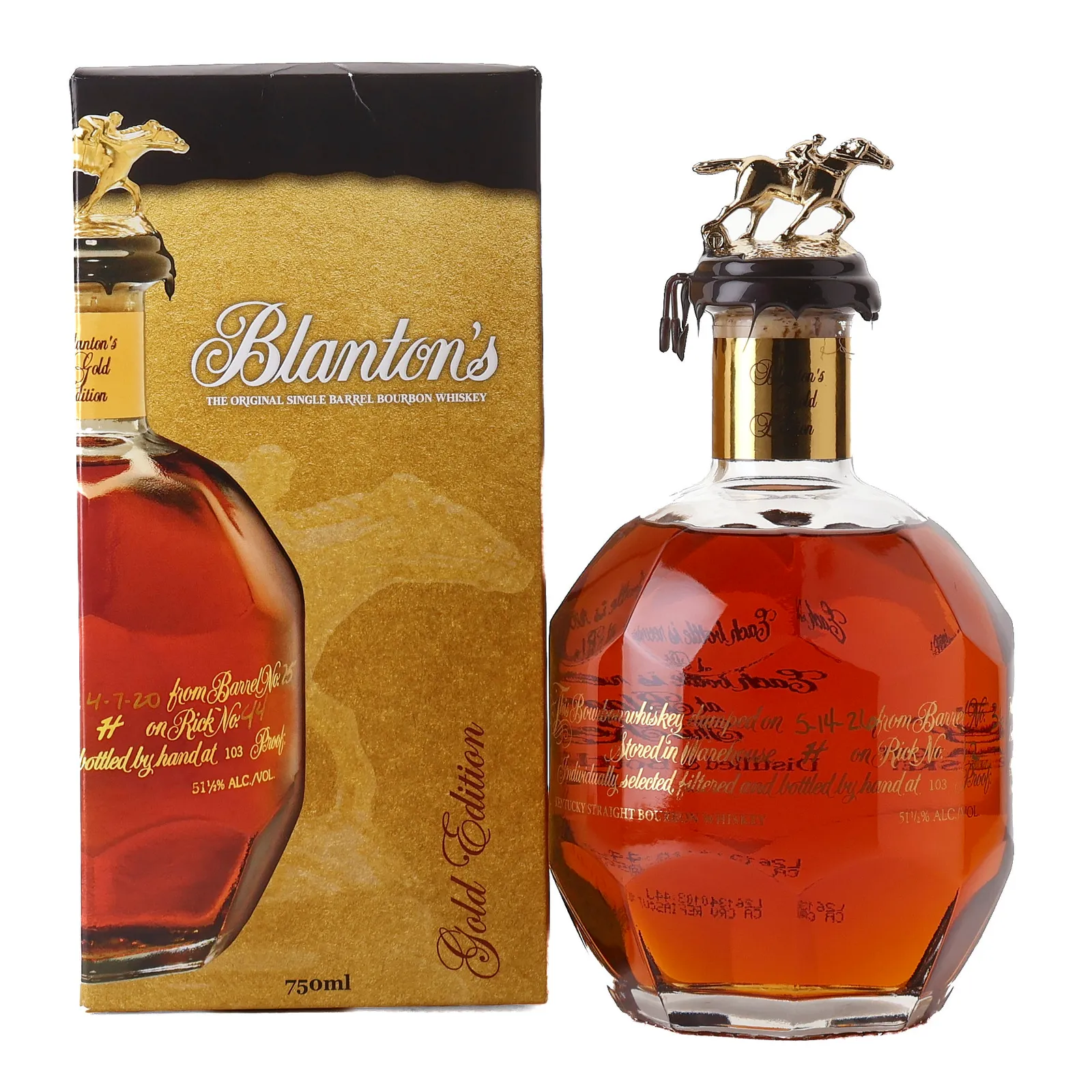 Blanton's Gold Edition Single Barrel Bourbon, Cask #36, Letter T, 2026, 51.5% whisky bottle