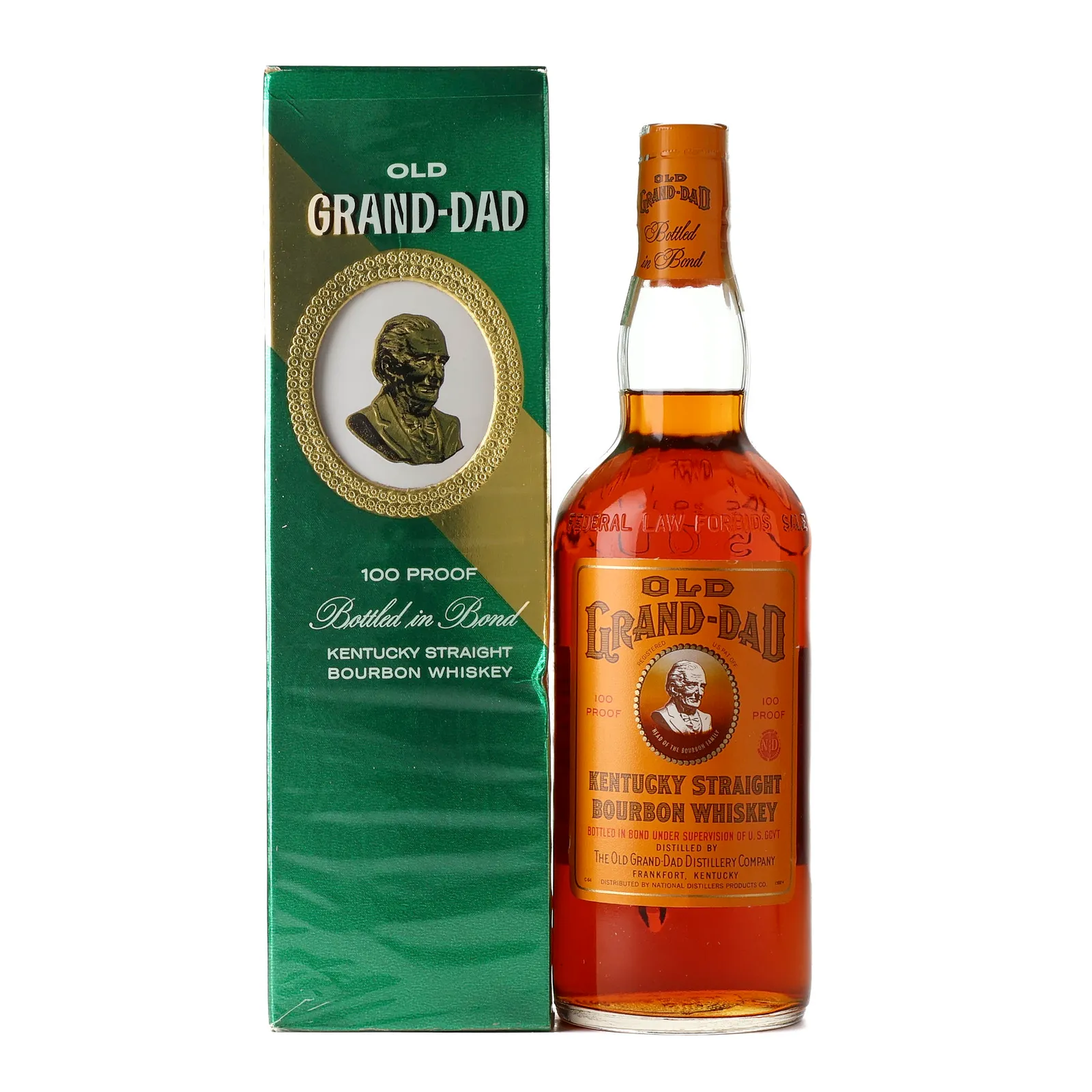 Old Grand-Dad Bottled in Bond 5 Year Old, Bourbon Cask, 1964, 50% whisky bottle