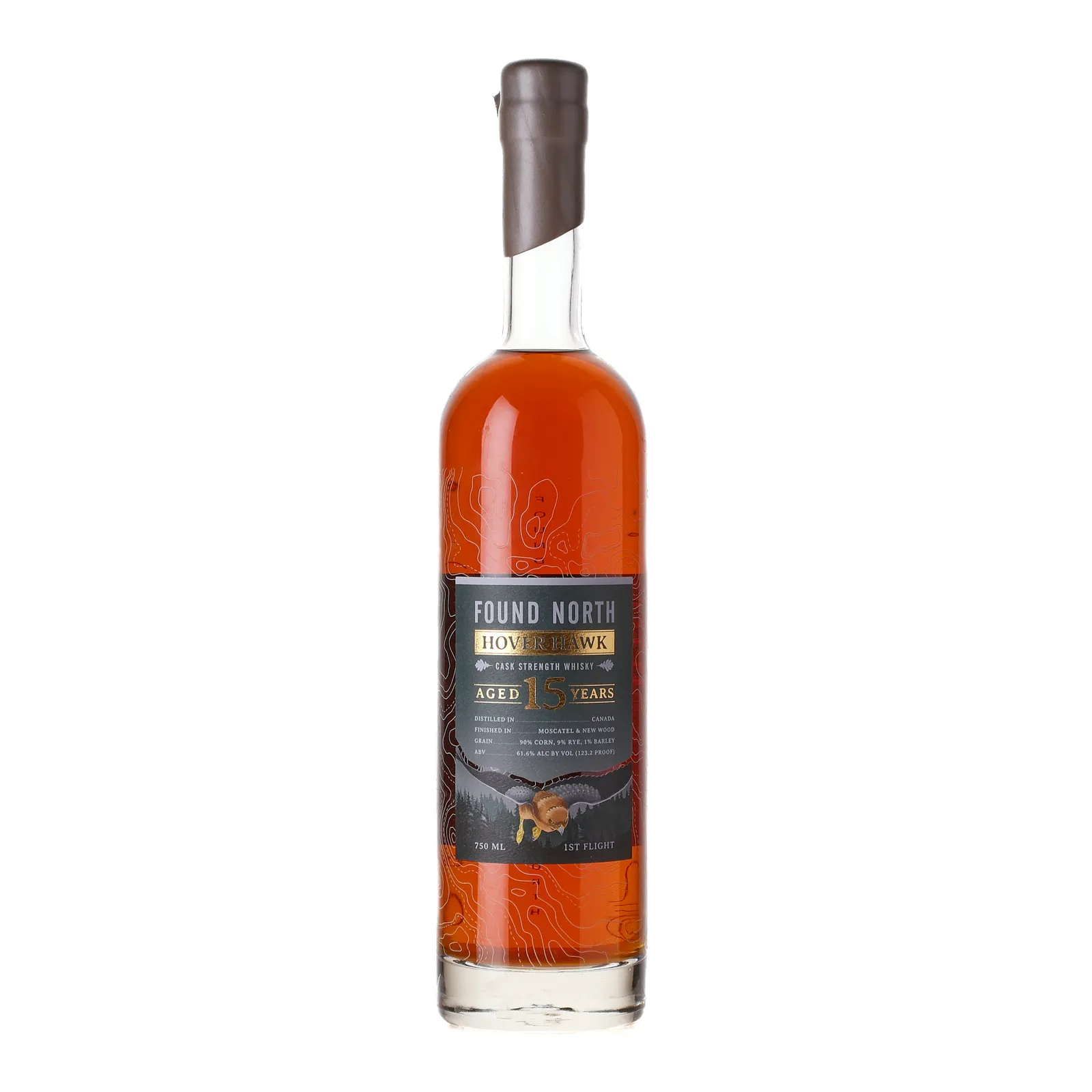 Found North Hover Hawk 1st Flight 15 Year Old, Moscatel & New American Oak Cask, 61.6% whisky bottle